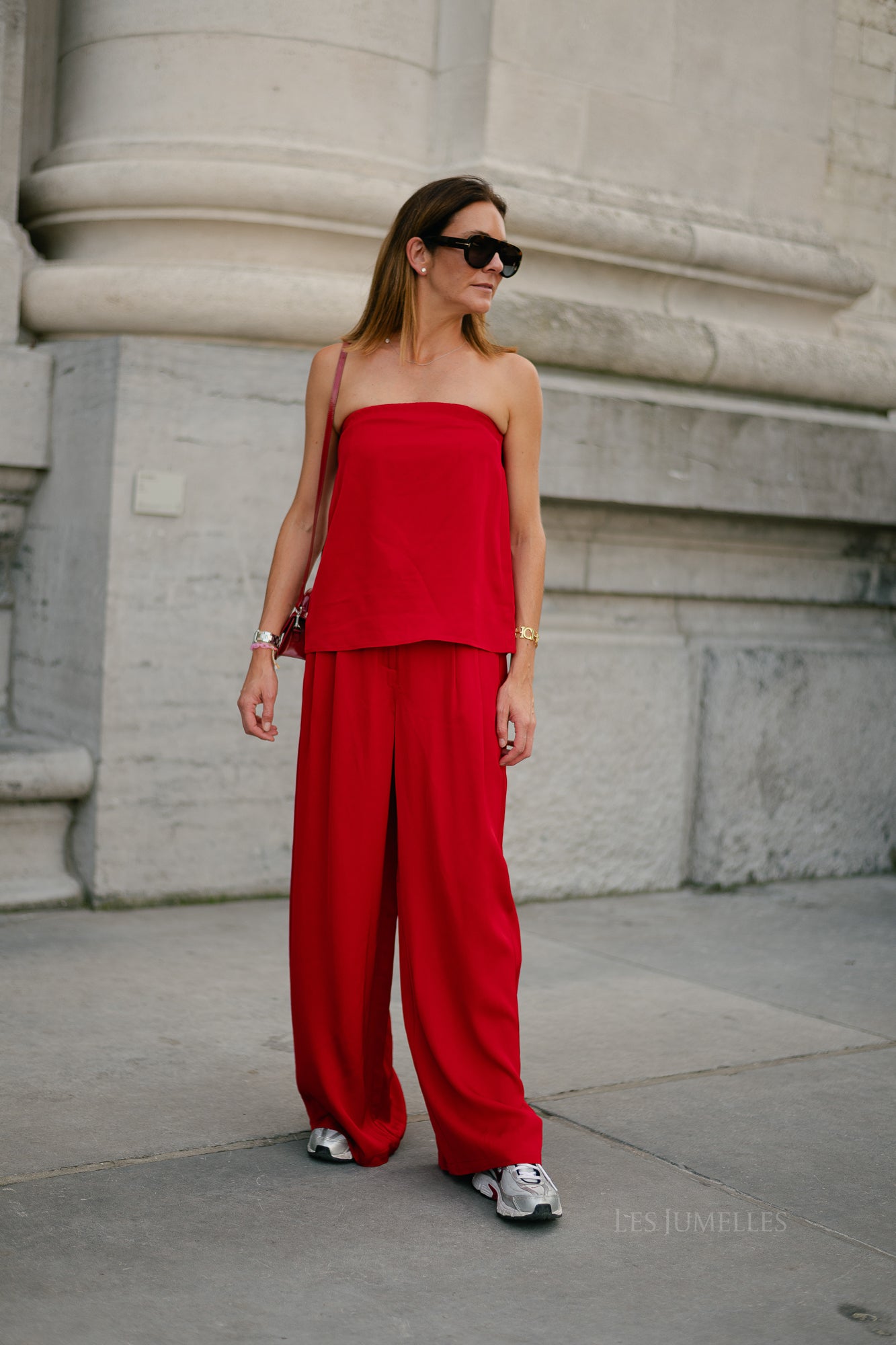 SLFLeonore HW wide pant equestrian red