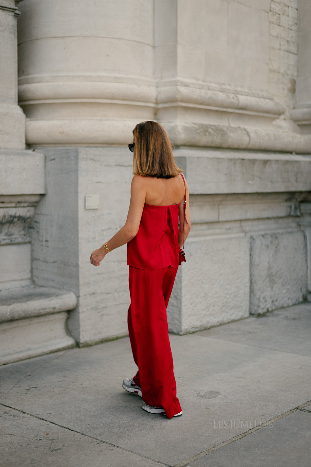 SLFLeonore HW wide pant equestrian red