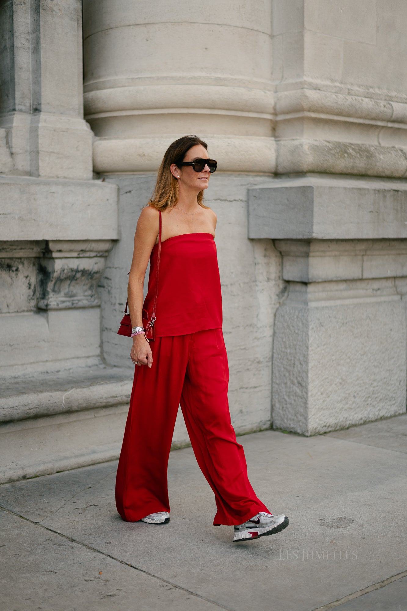 SLFLeonore HW wide pant equestrian red