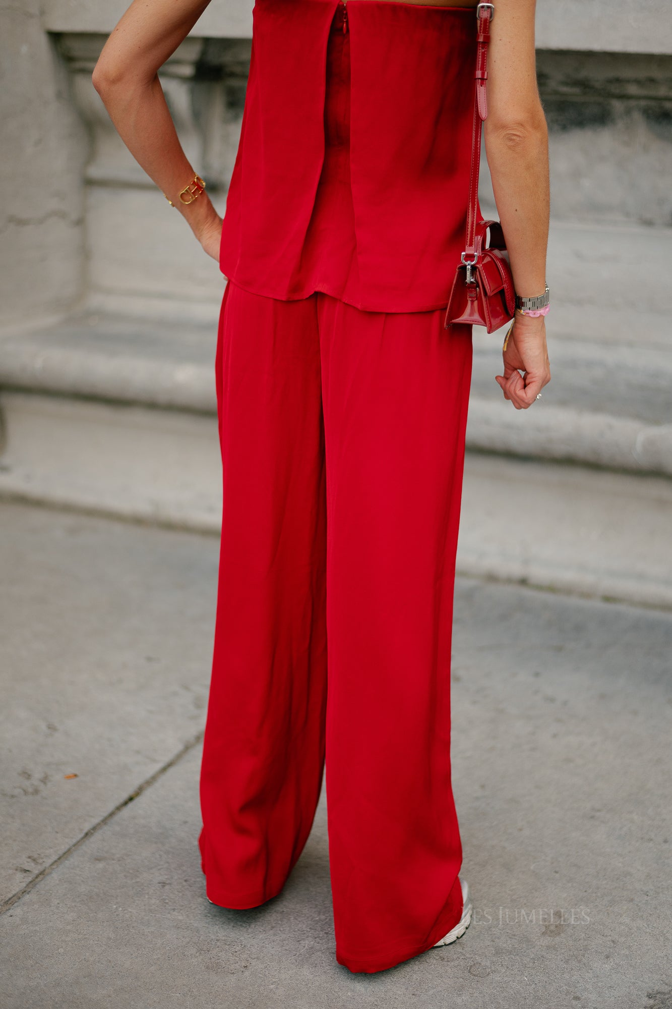 SLFLeonore HW wide pant equestrian red