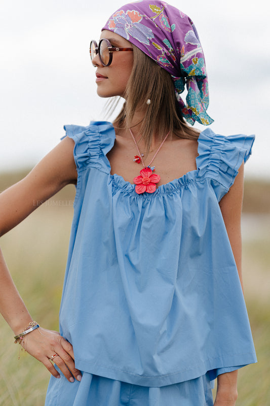 Les Jumelles Coralie top blue