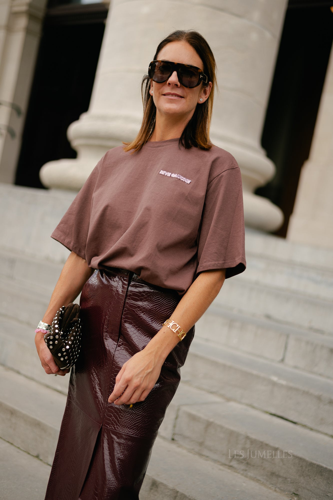 Rive gauche T-shirt brown