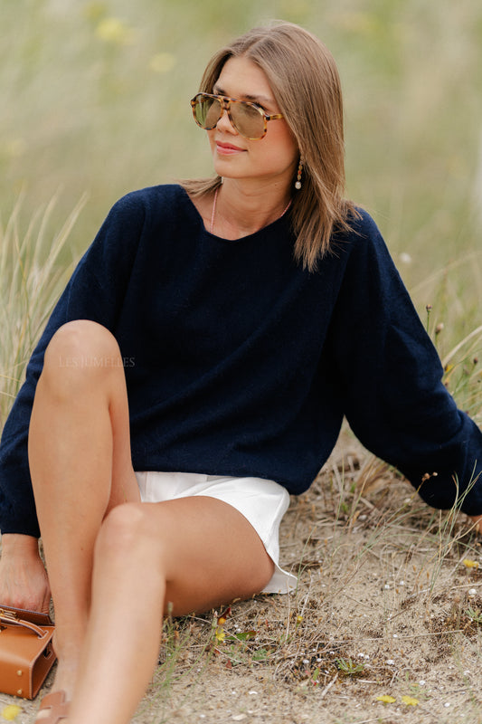 Les Jumelles Michaela Pullover navy