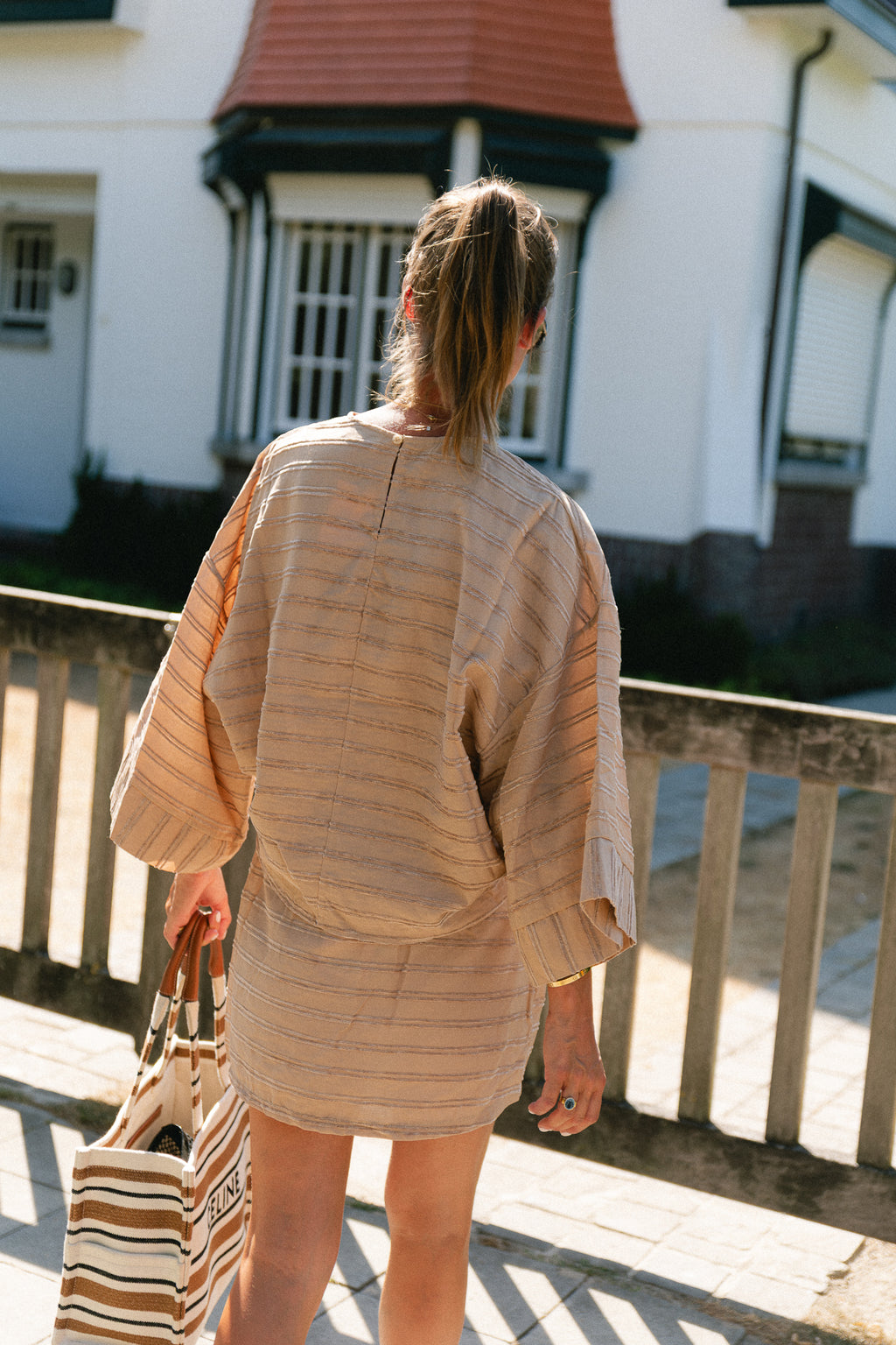 Gigi striped blouse cuban sand