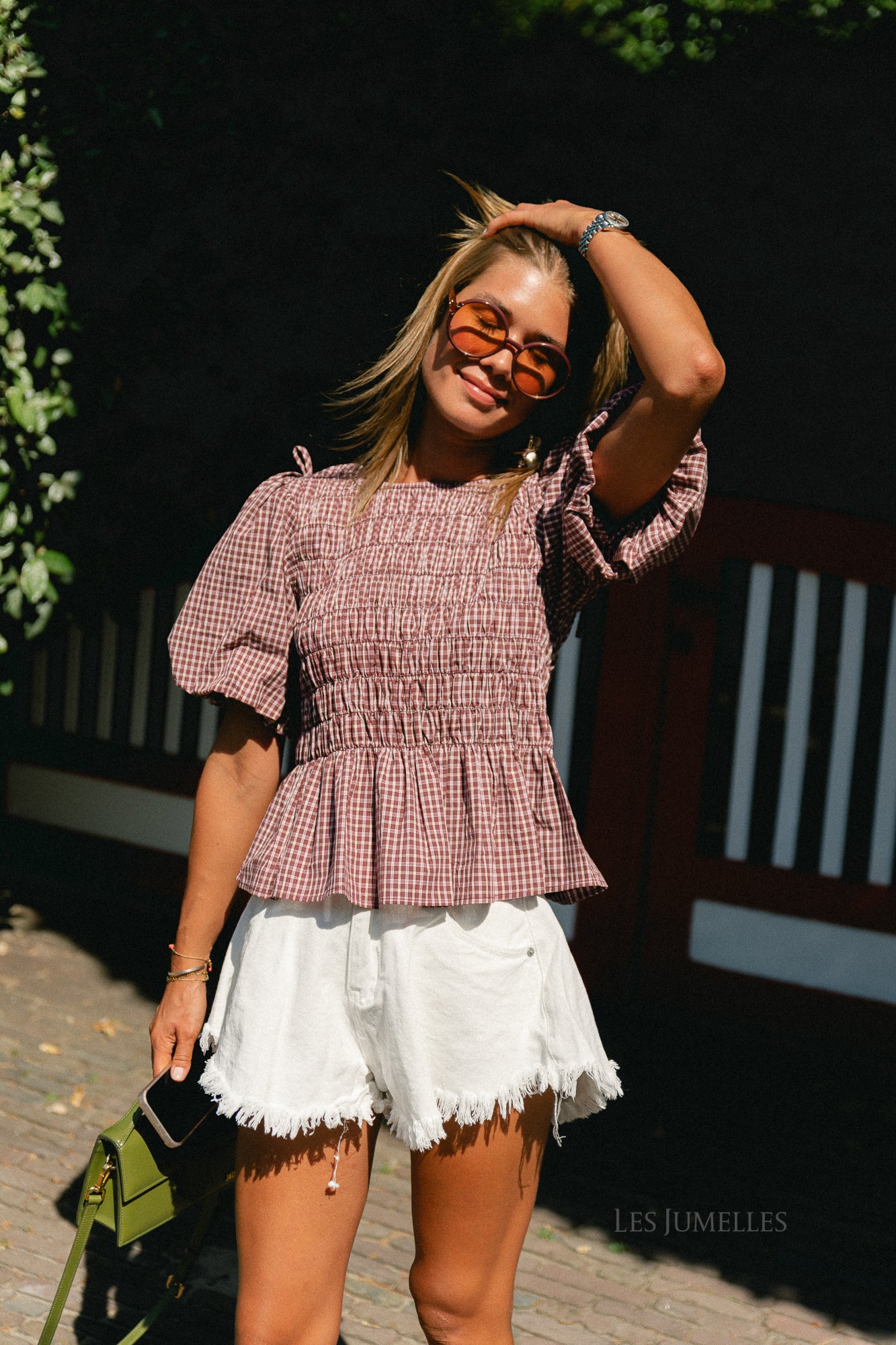 YASVina 2/4 top huckleberry checks