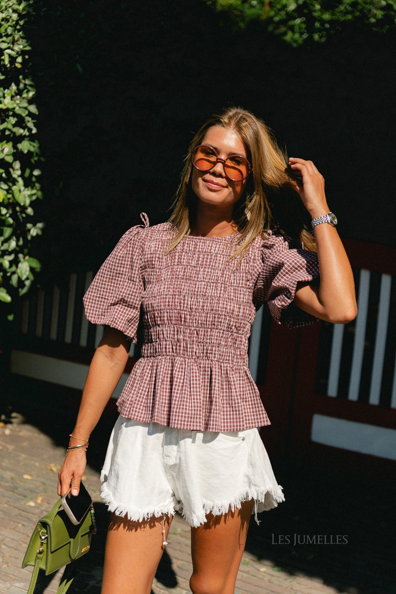 YASVina 2/4 top huckleberry checks