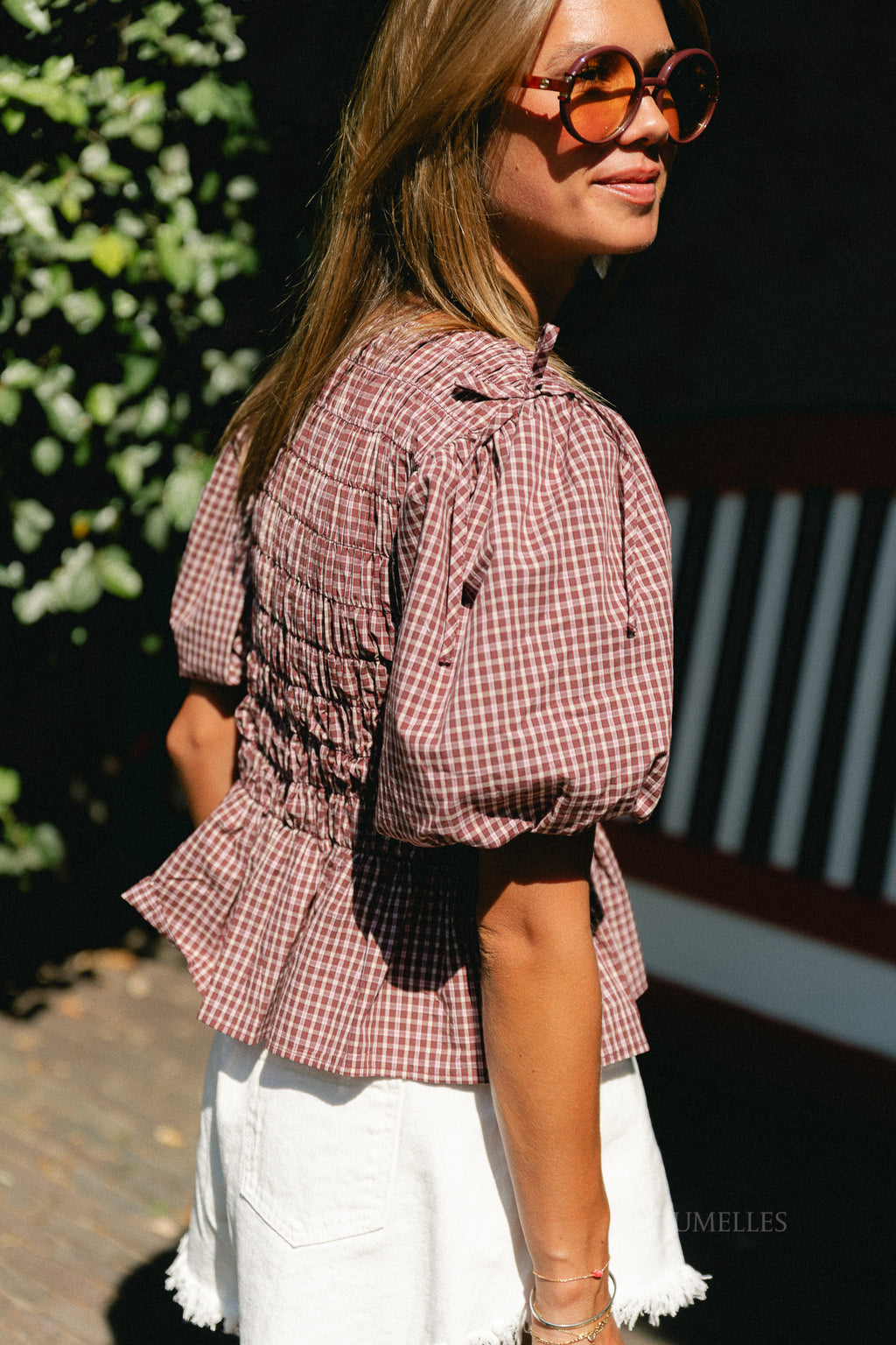 YASVina 2/4 top huckleberry checks