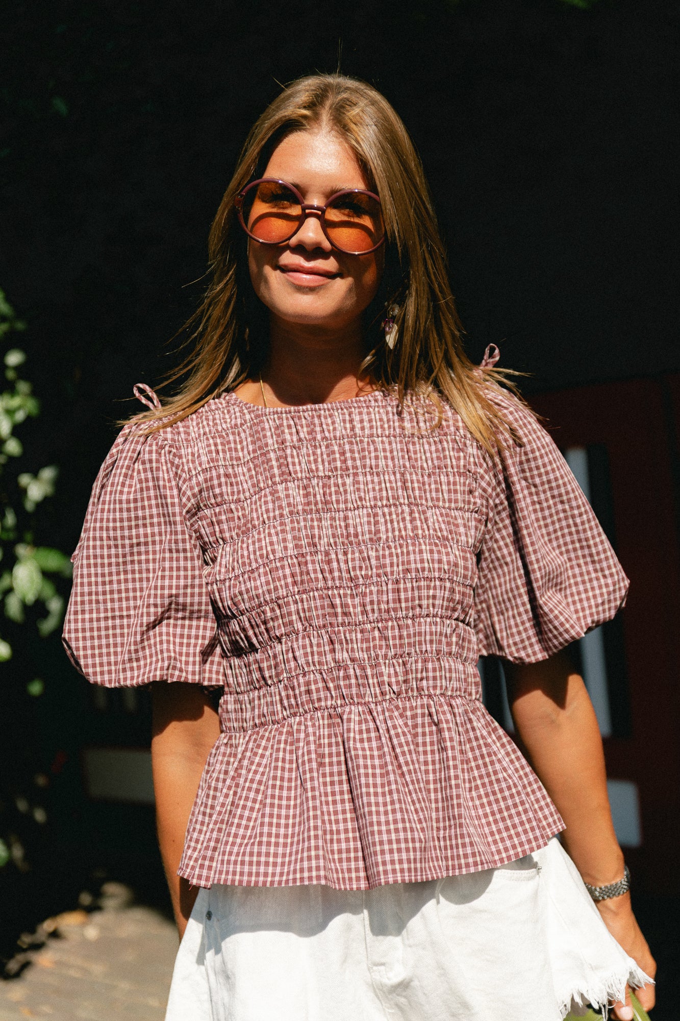 YASVina 2/4 top huckleberry checks