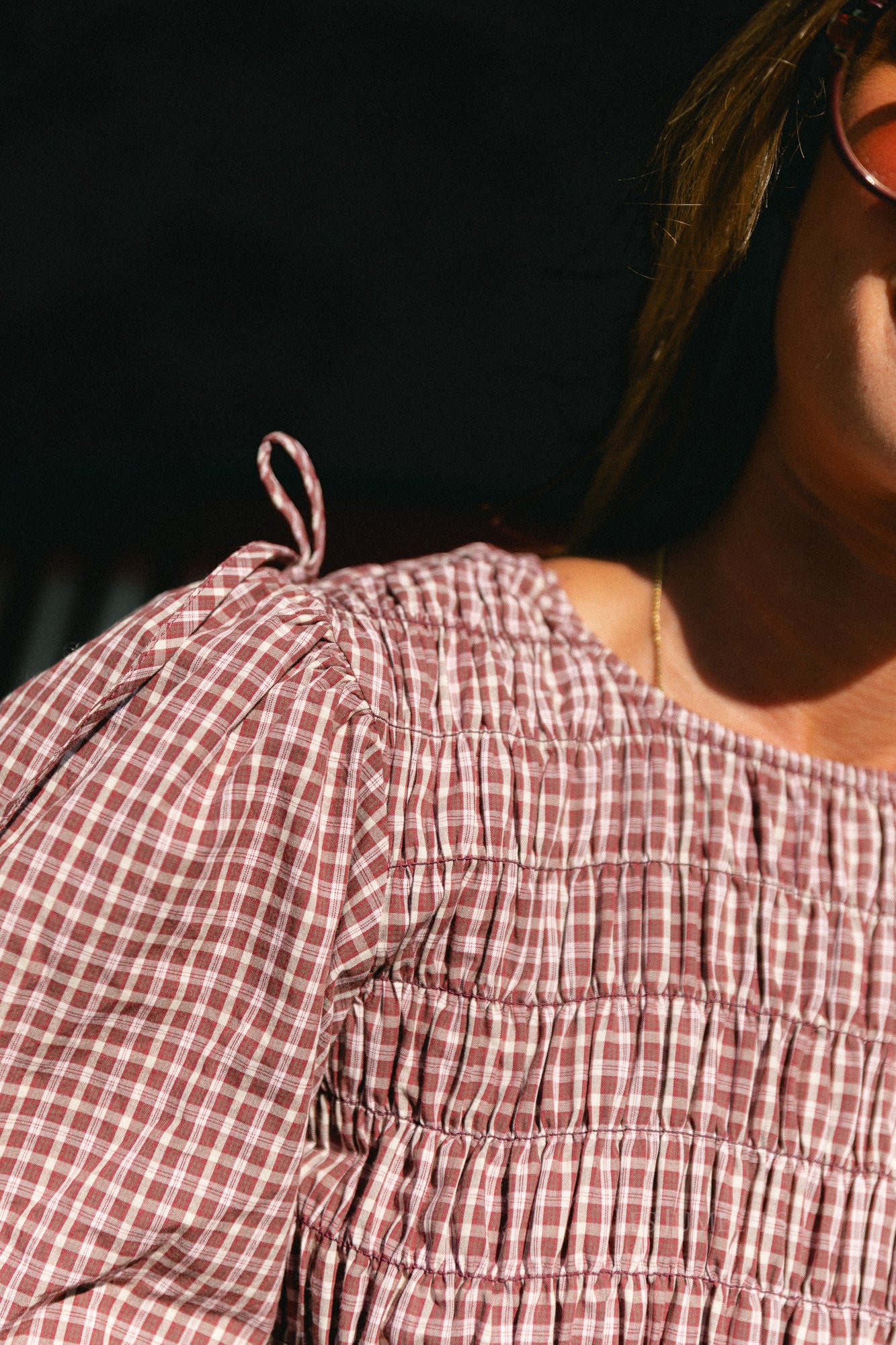 YASVina 2/4 top huckleberry checks