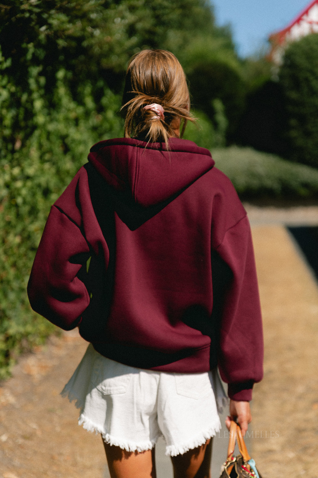 Les Jumelles hooded sweatshirt burgundy