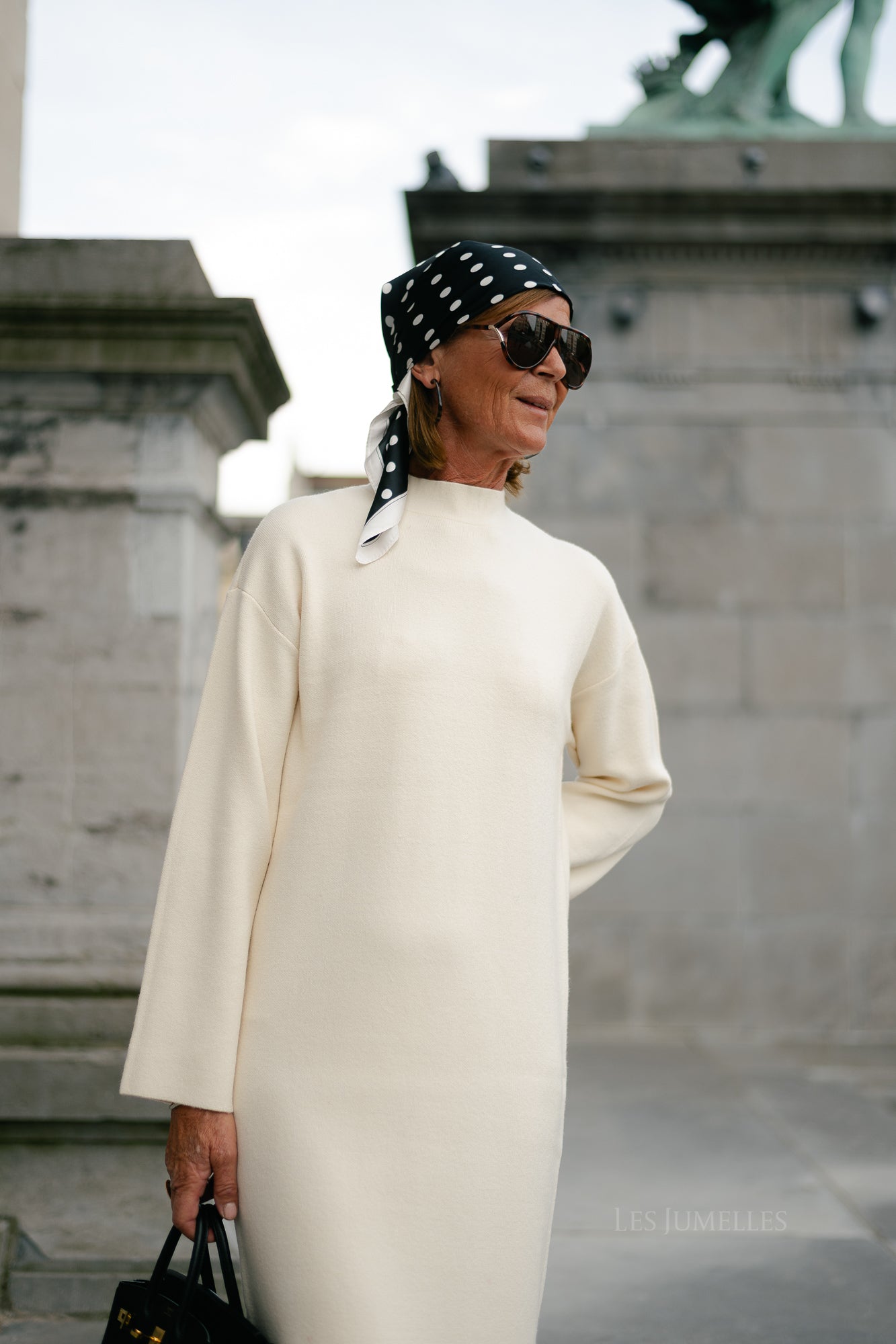 YASElma LS long knit dress birch