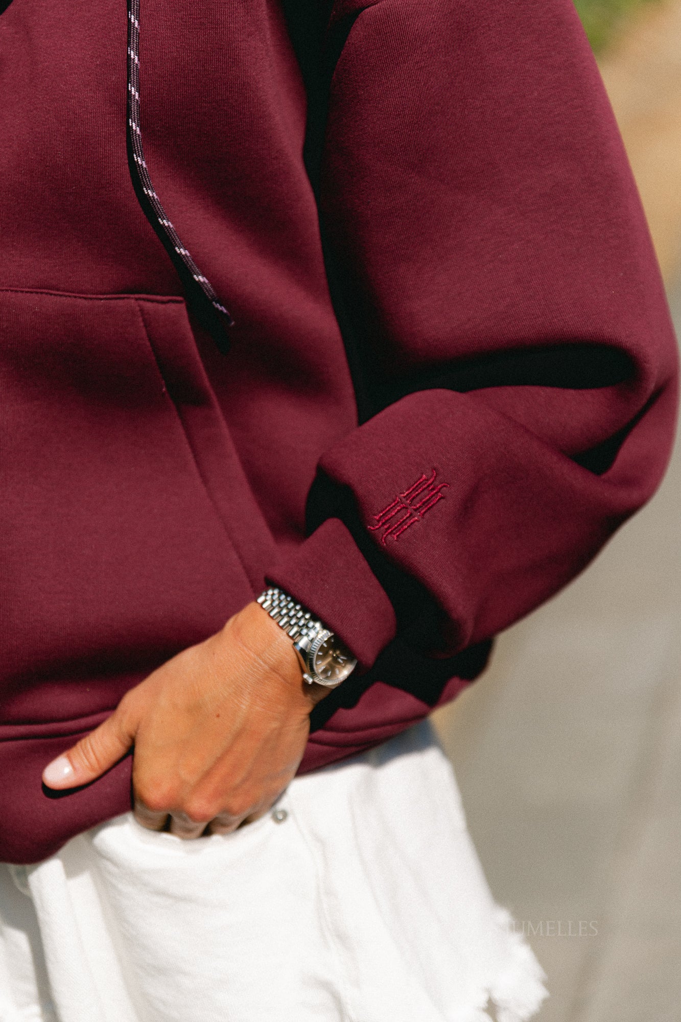 Les Jumelles hooded sweatshirt burgundy