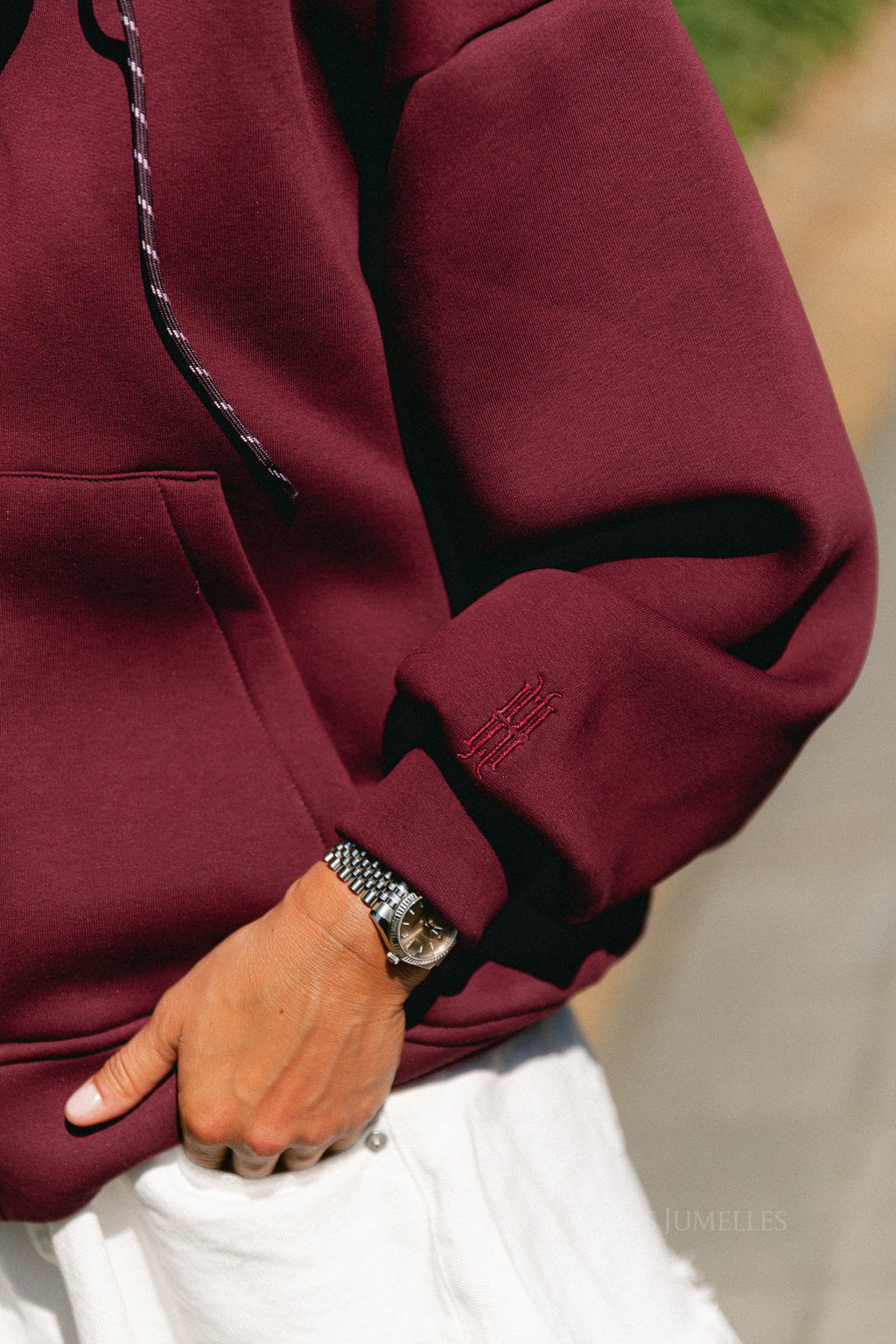 Les Jumelles hooded sweatshirt burgundy