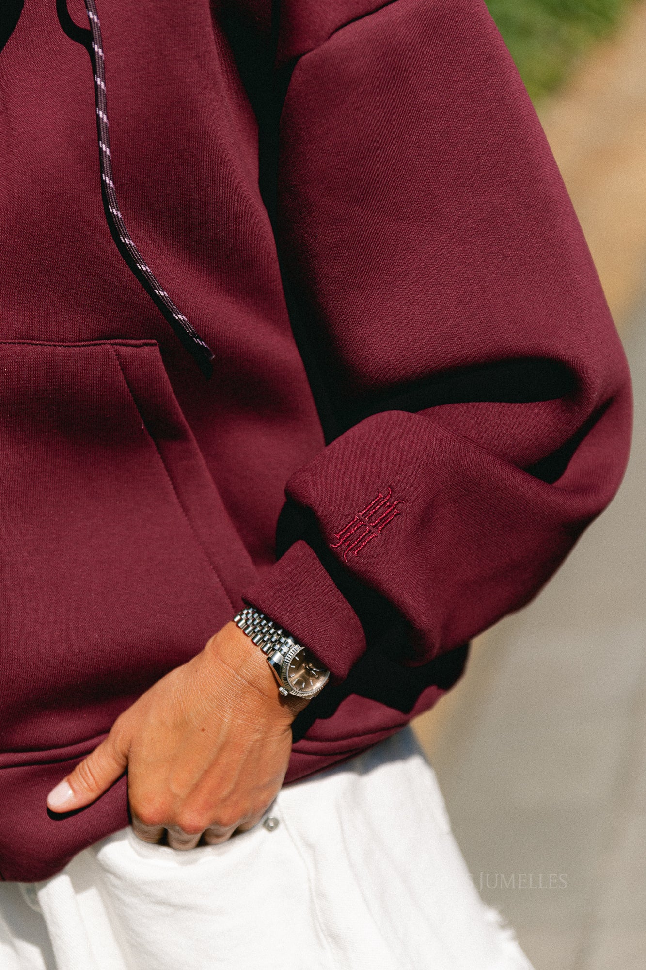Les Jumelles hooded sweatshirt burgundy