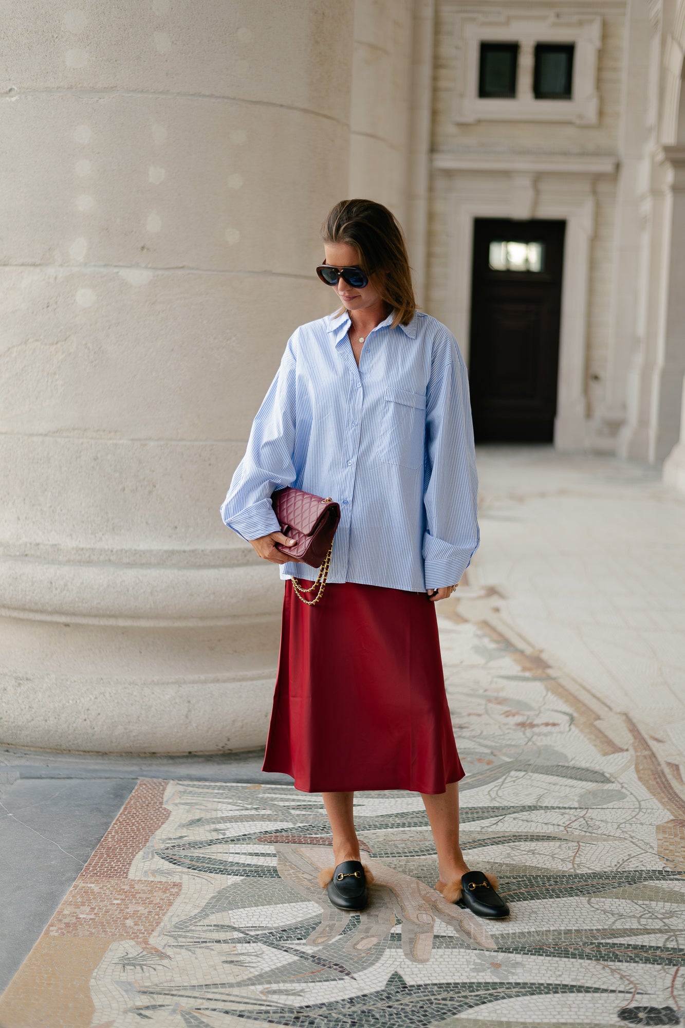 Macy striped shirt blue/white