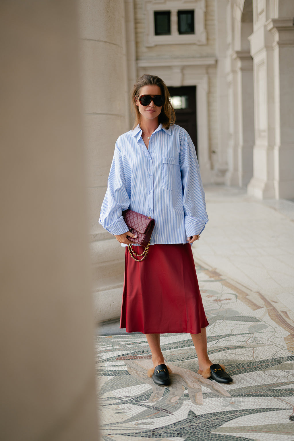 YASPella HW maxi skirt tibetan red