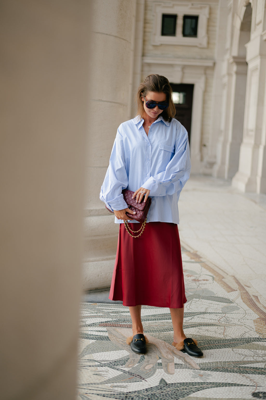 Macy striped shirt blue/white