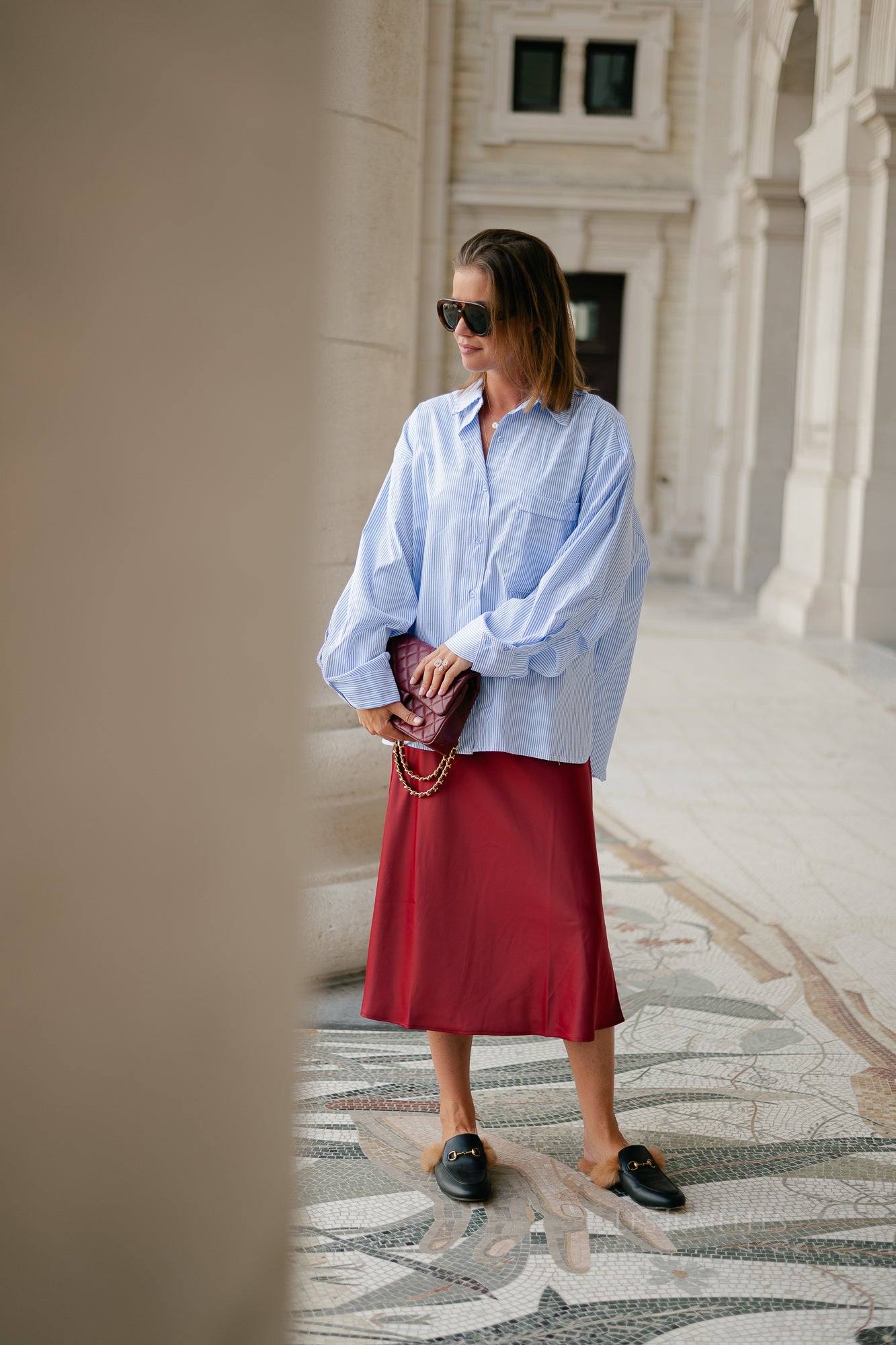 Macy striped shirt blue/white