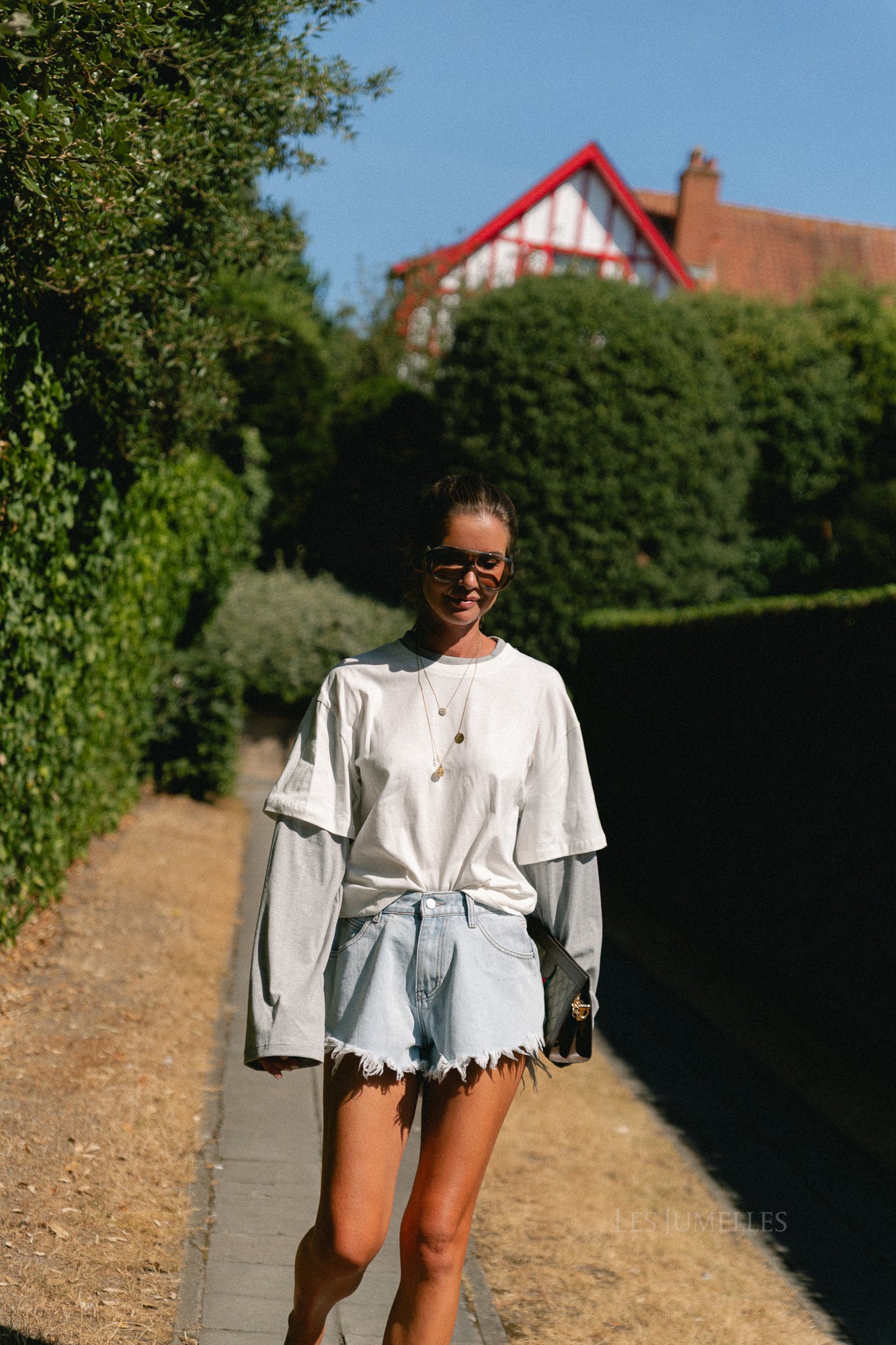 Margot denim shorts light blue