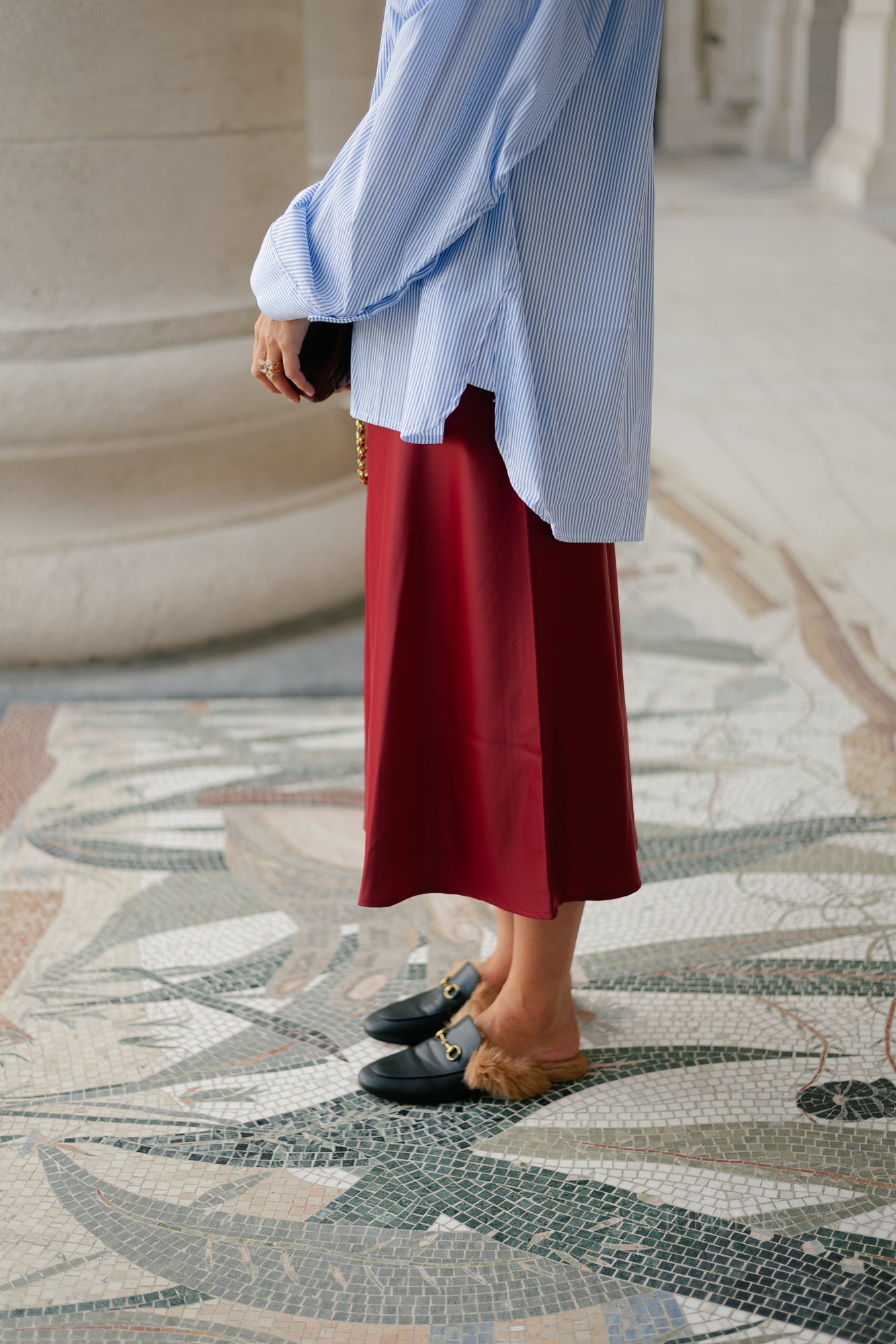 YASPella HW maxi skirt tibetan red