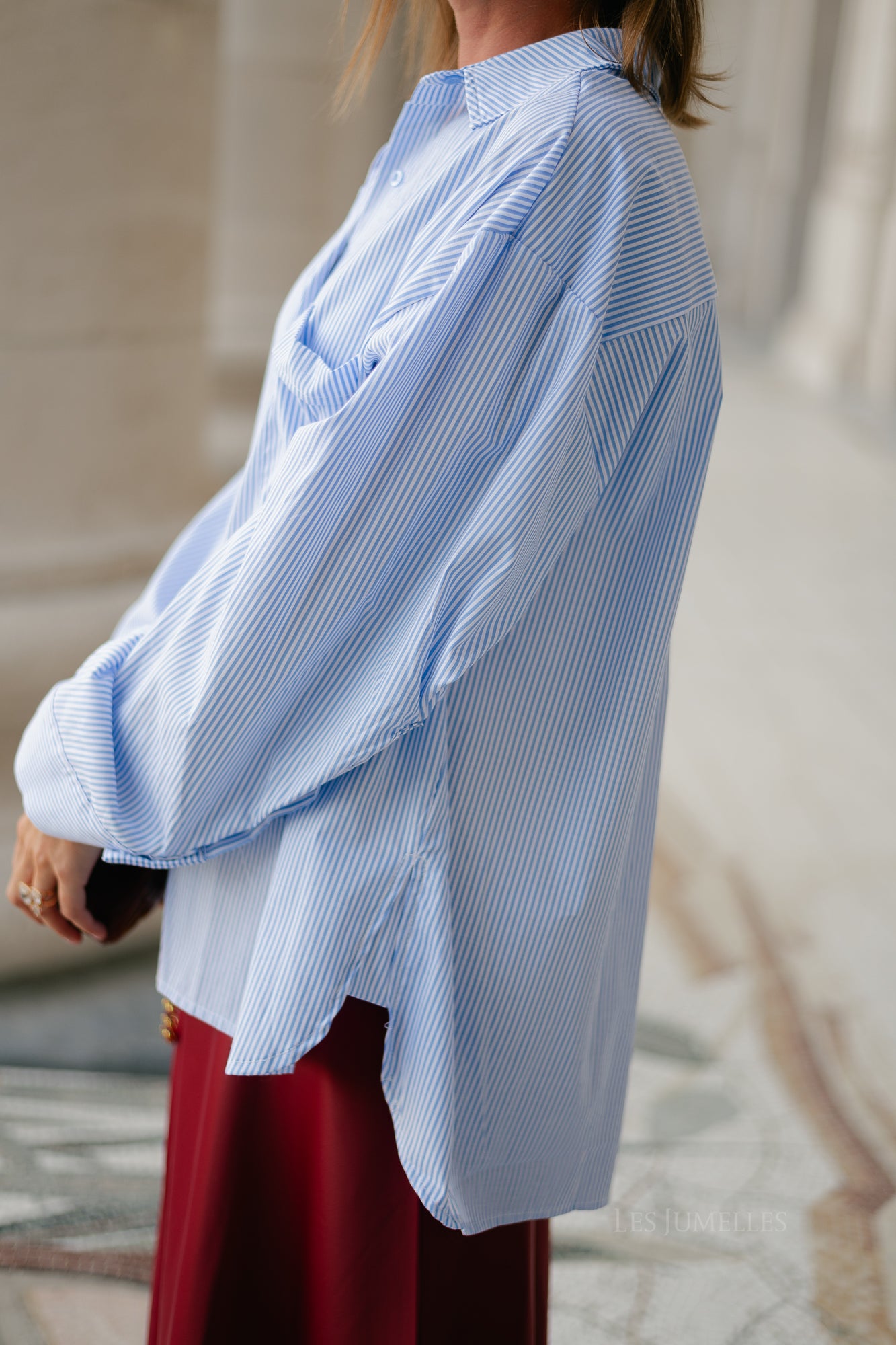Macy striped shirt blue/white