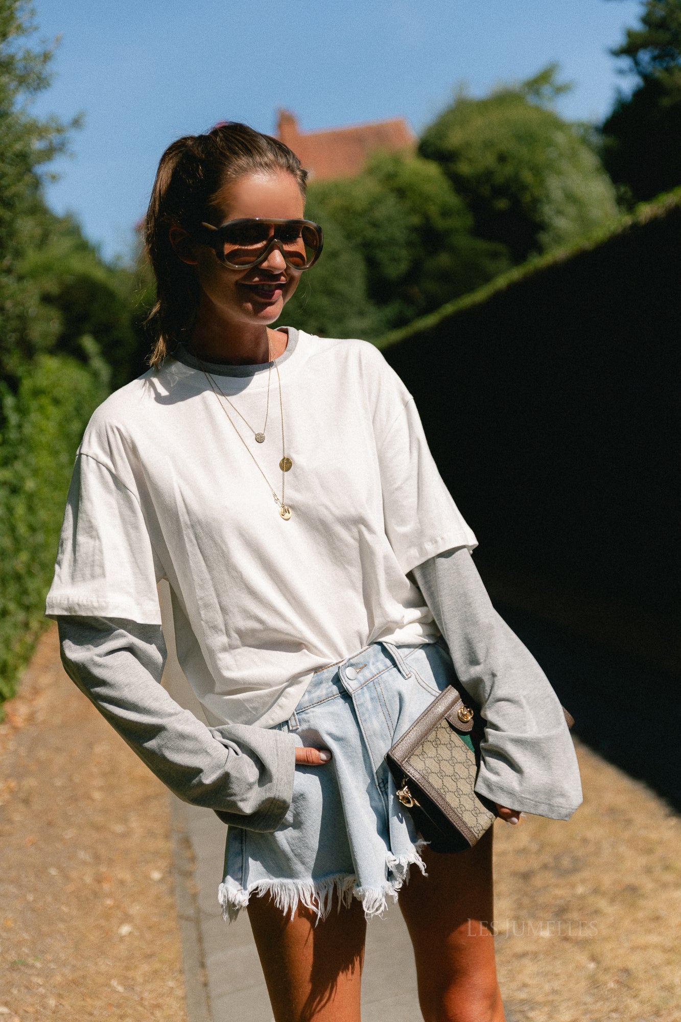 Margot denim shorts light blue