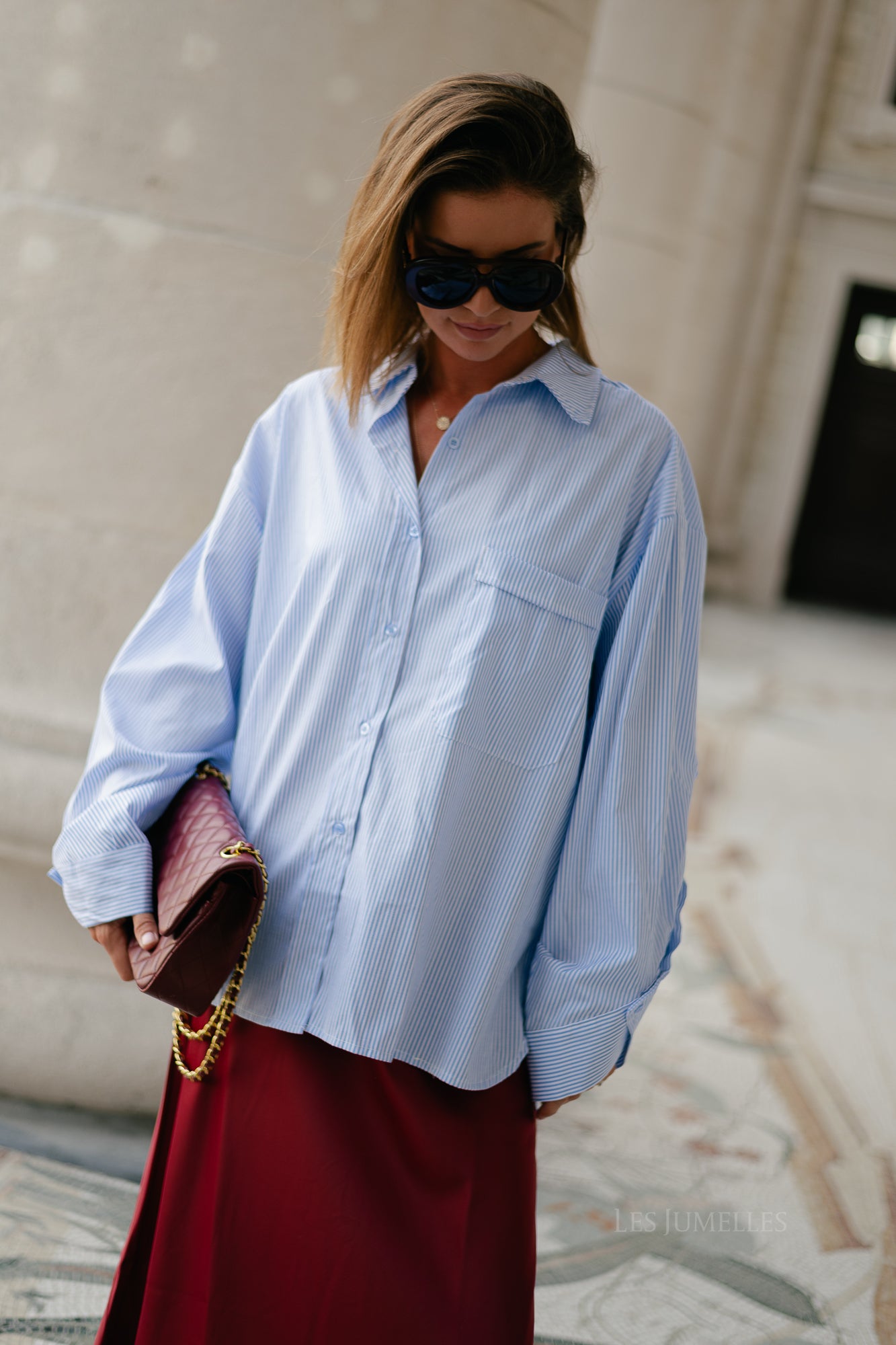 Macy striped shirt blue/white