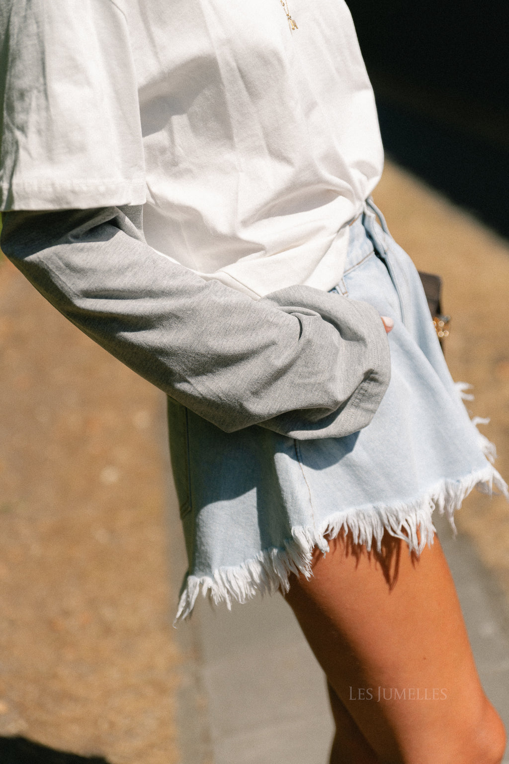 Margot denim shorts light blue