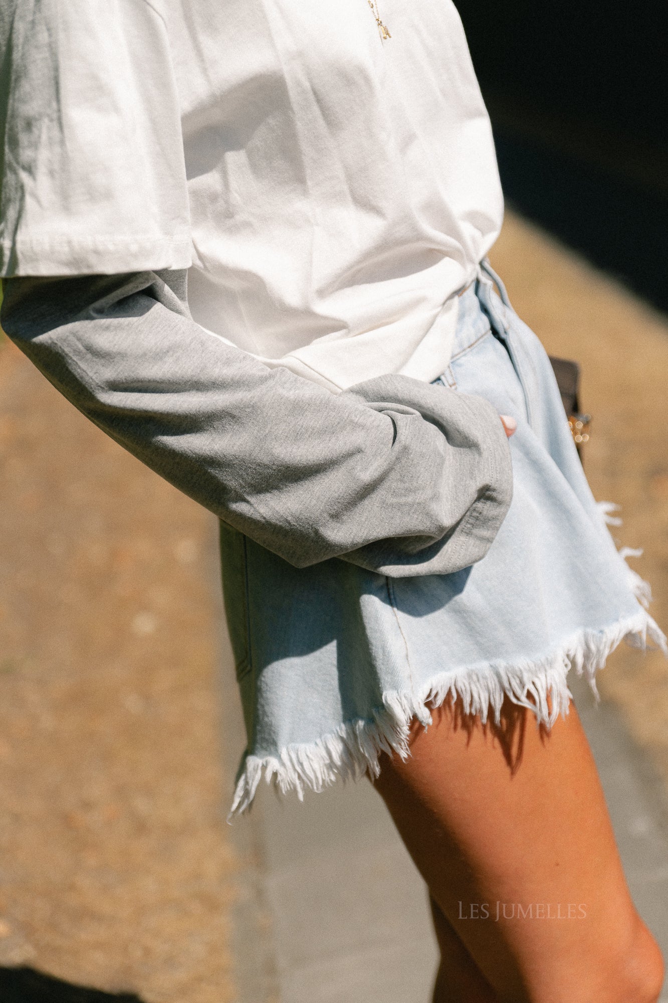 Margot denim shorts light blue