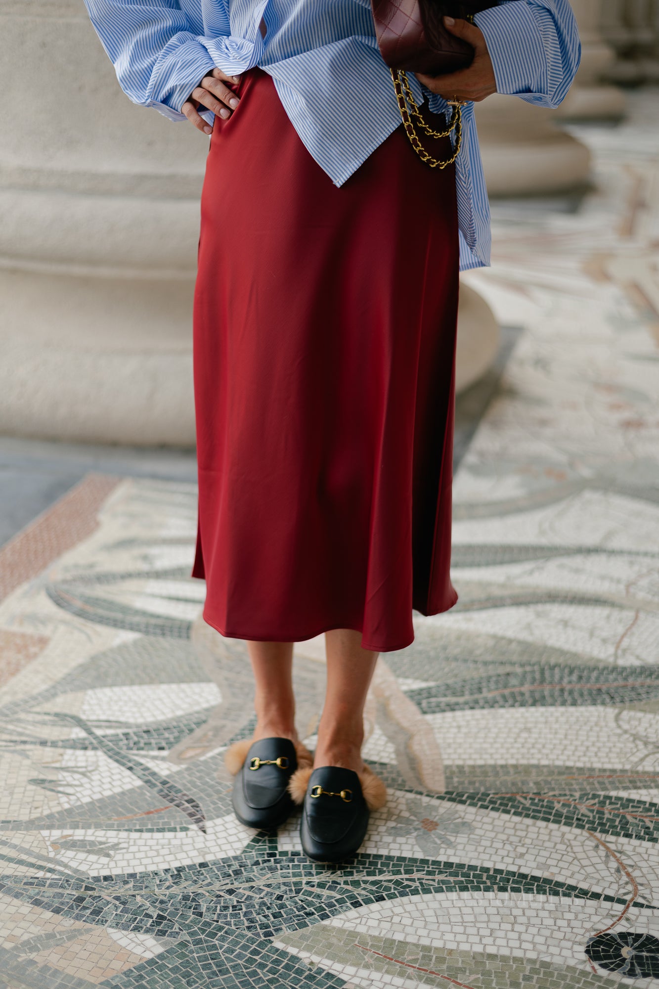 YASPella HW maxi skirt tibetan red