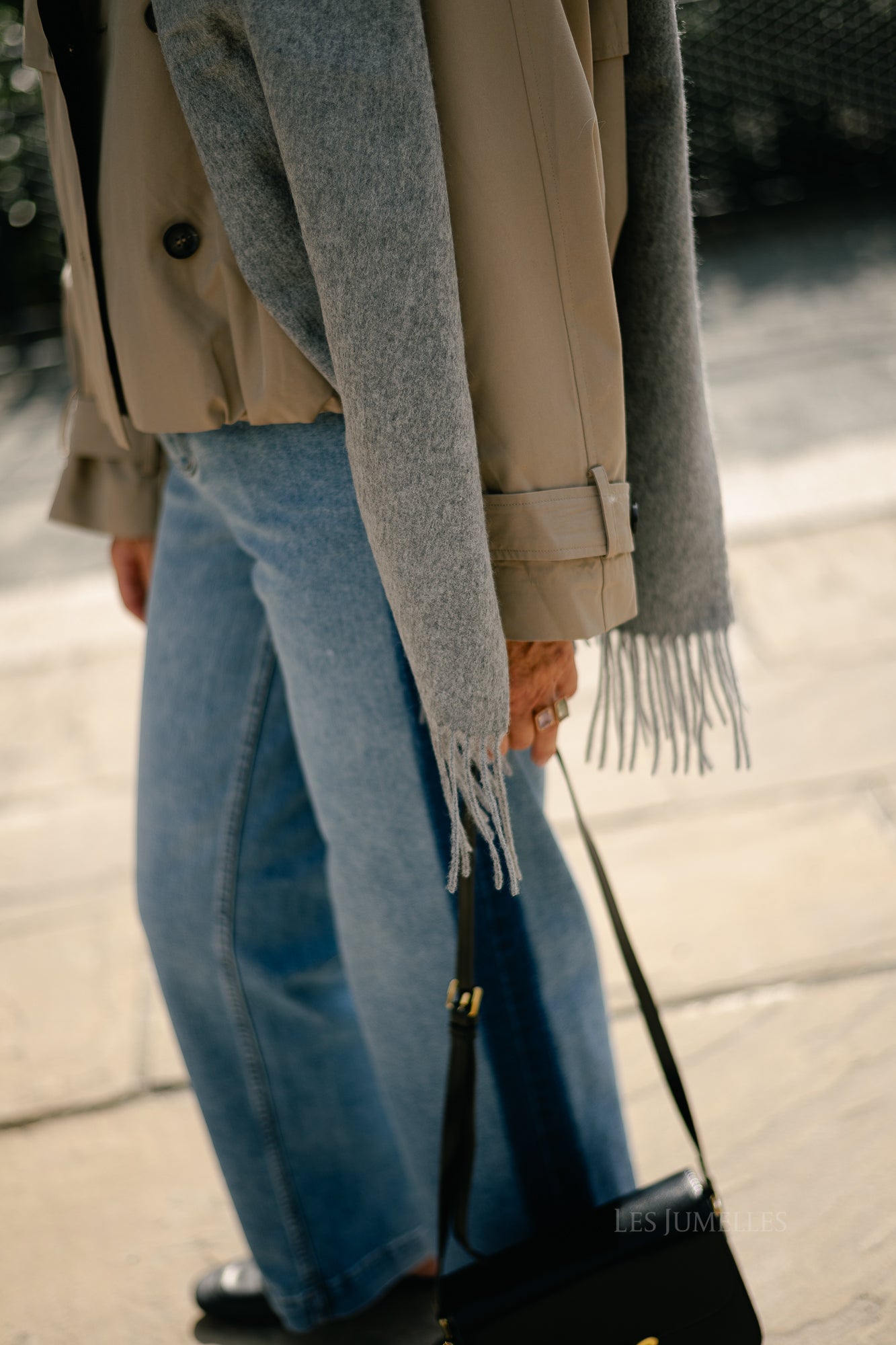 Esma scarf light grey melange