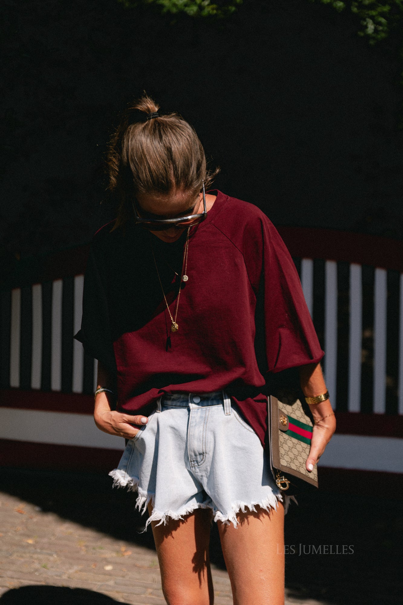 Jeanne T-shirt bordeauxrood