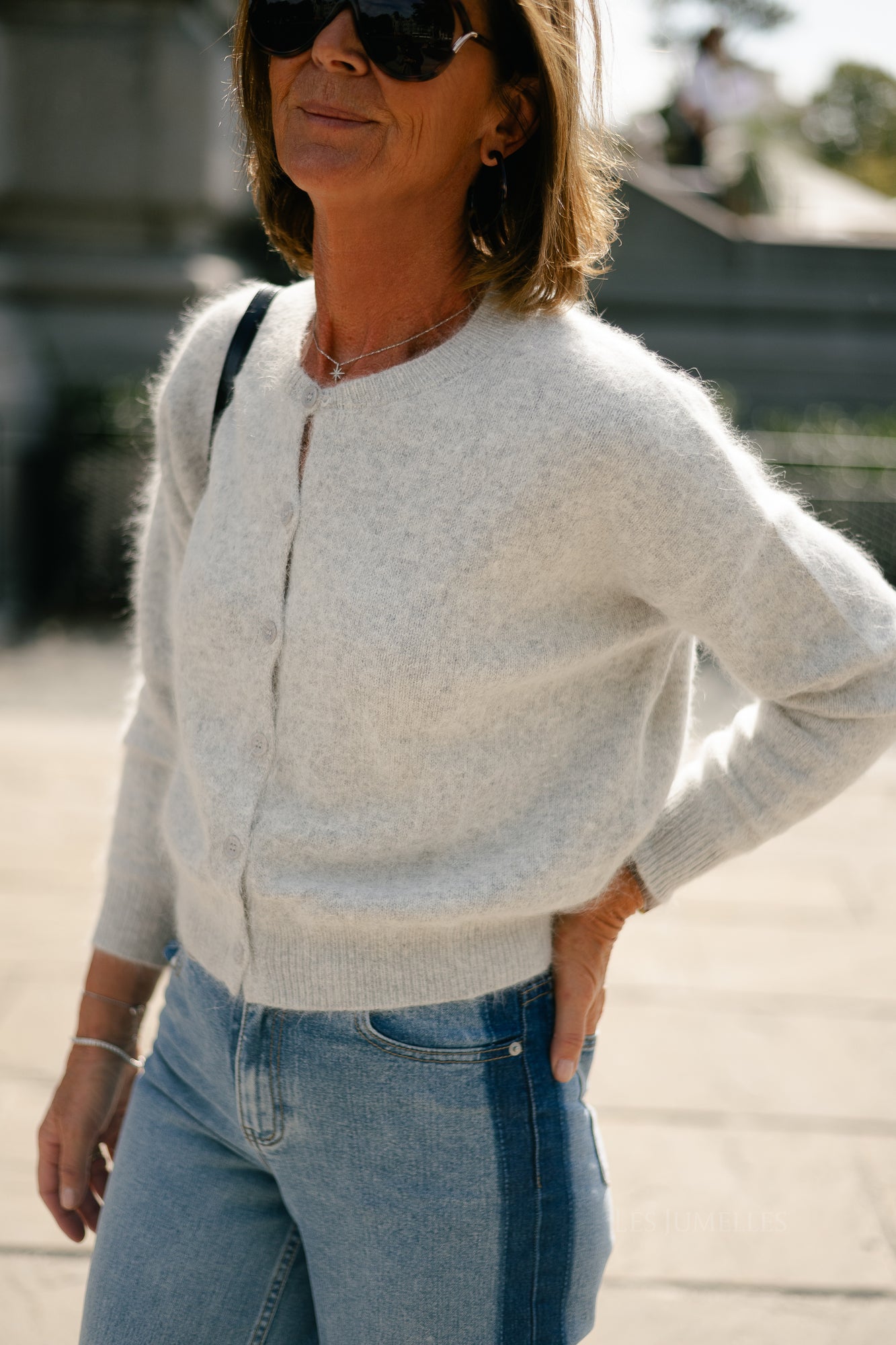 Aurelia cardigan light grey melange