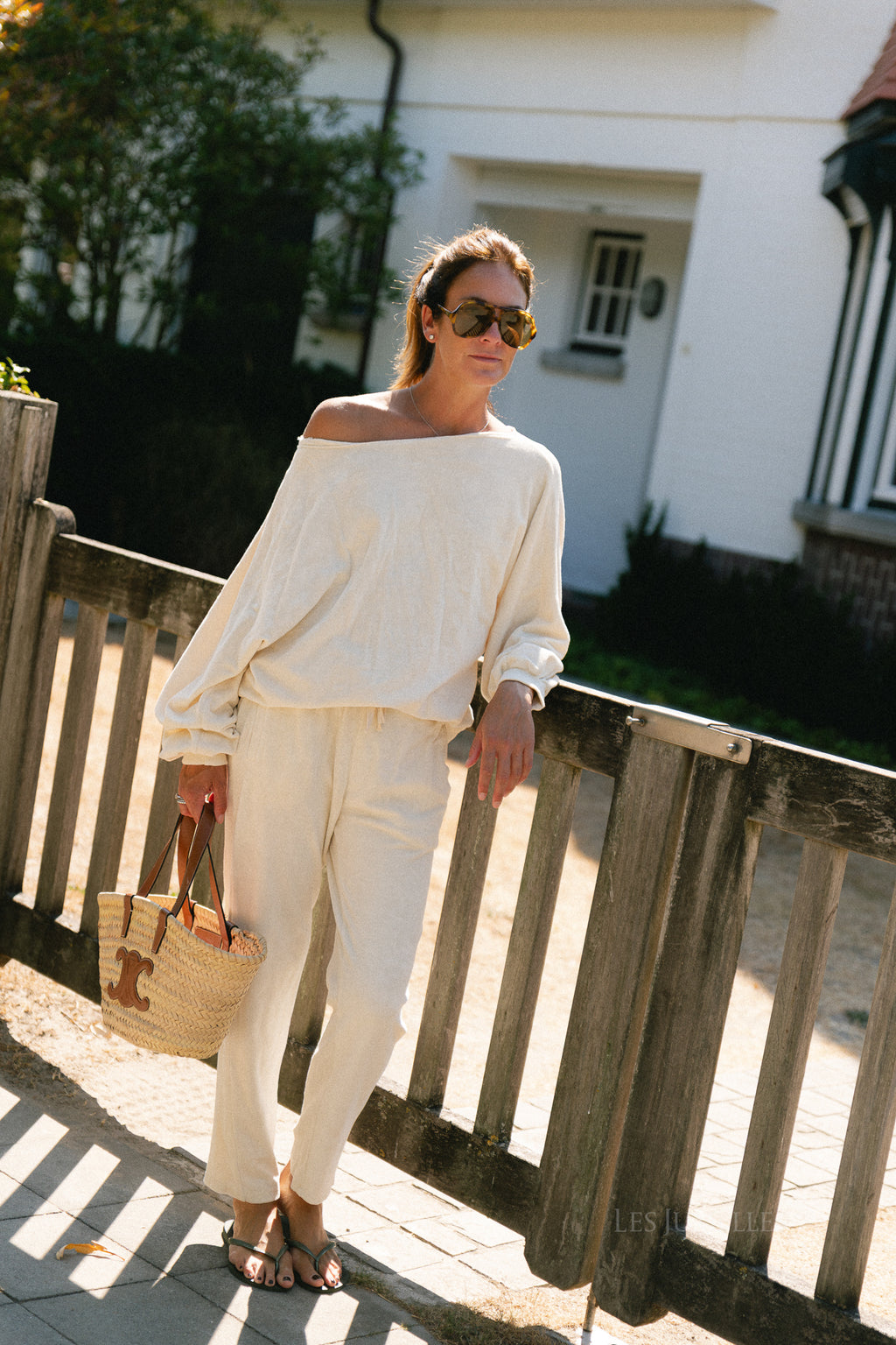 Gisele terry off-shoulder sweatshirt butter