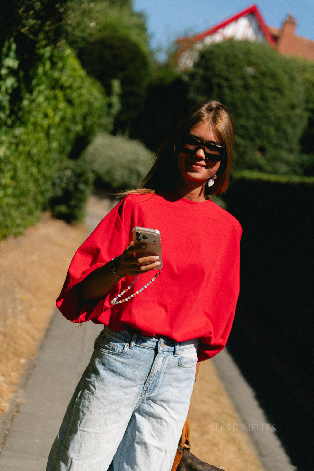Cassie oversized T-shirt red
