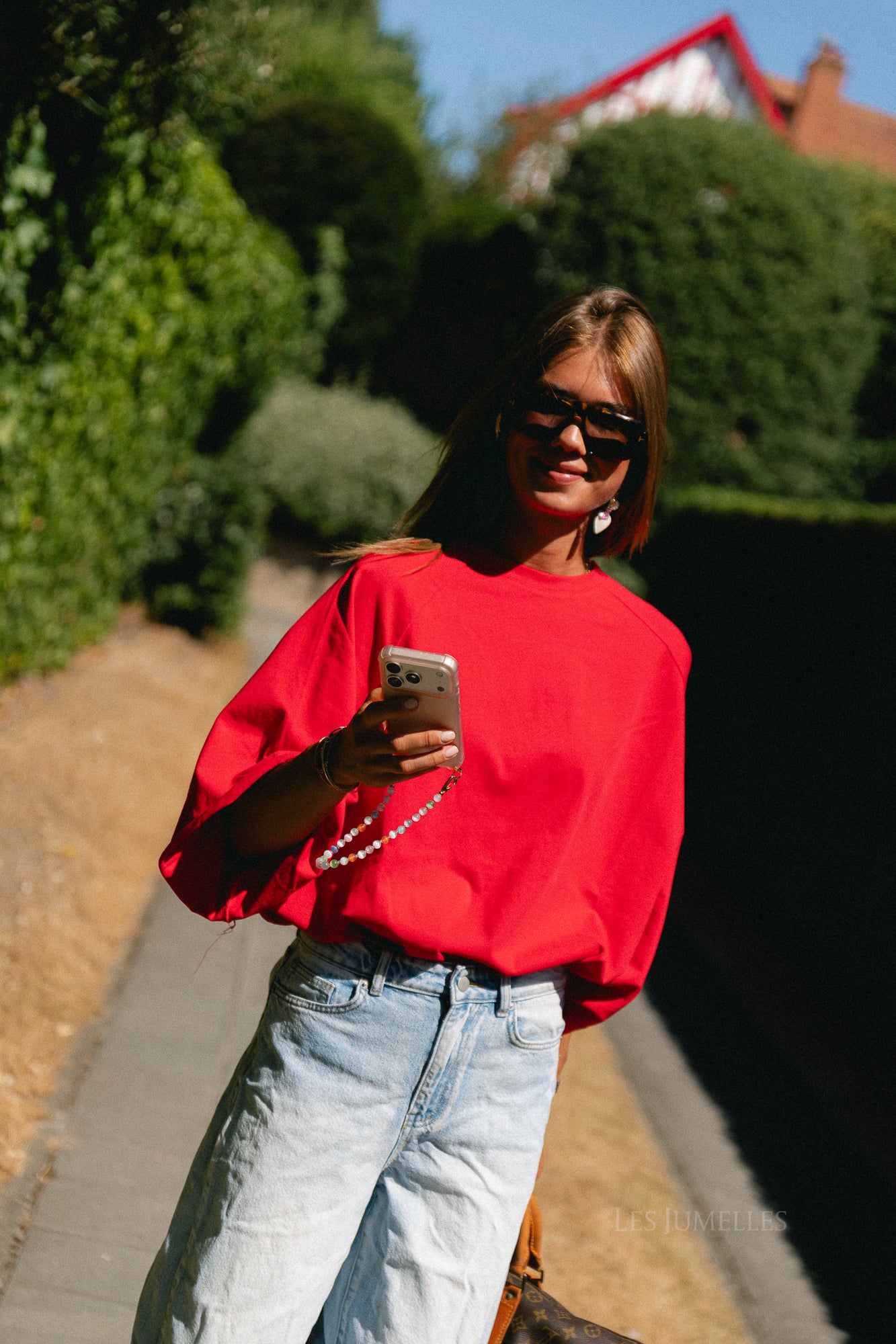 Cassie oversized T-shirt red