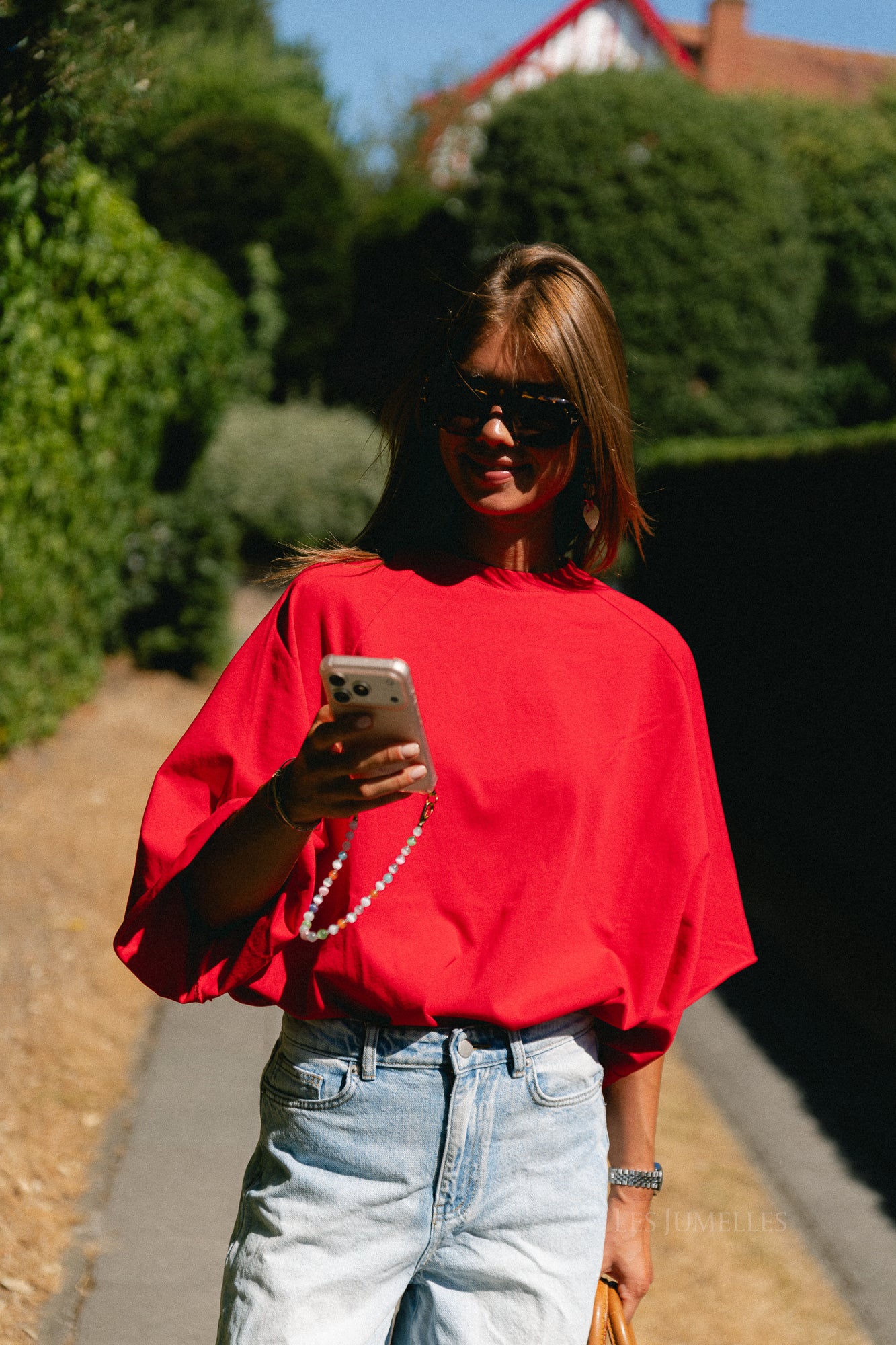 Cassie oversized T-shirt red