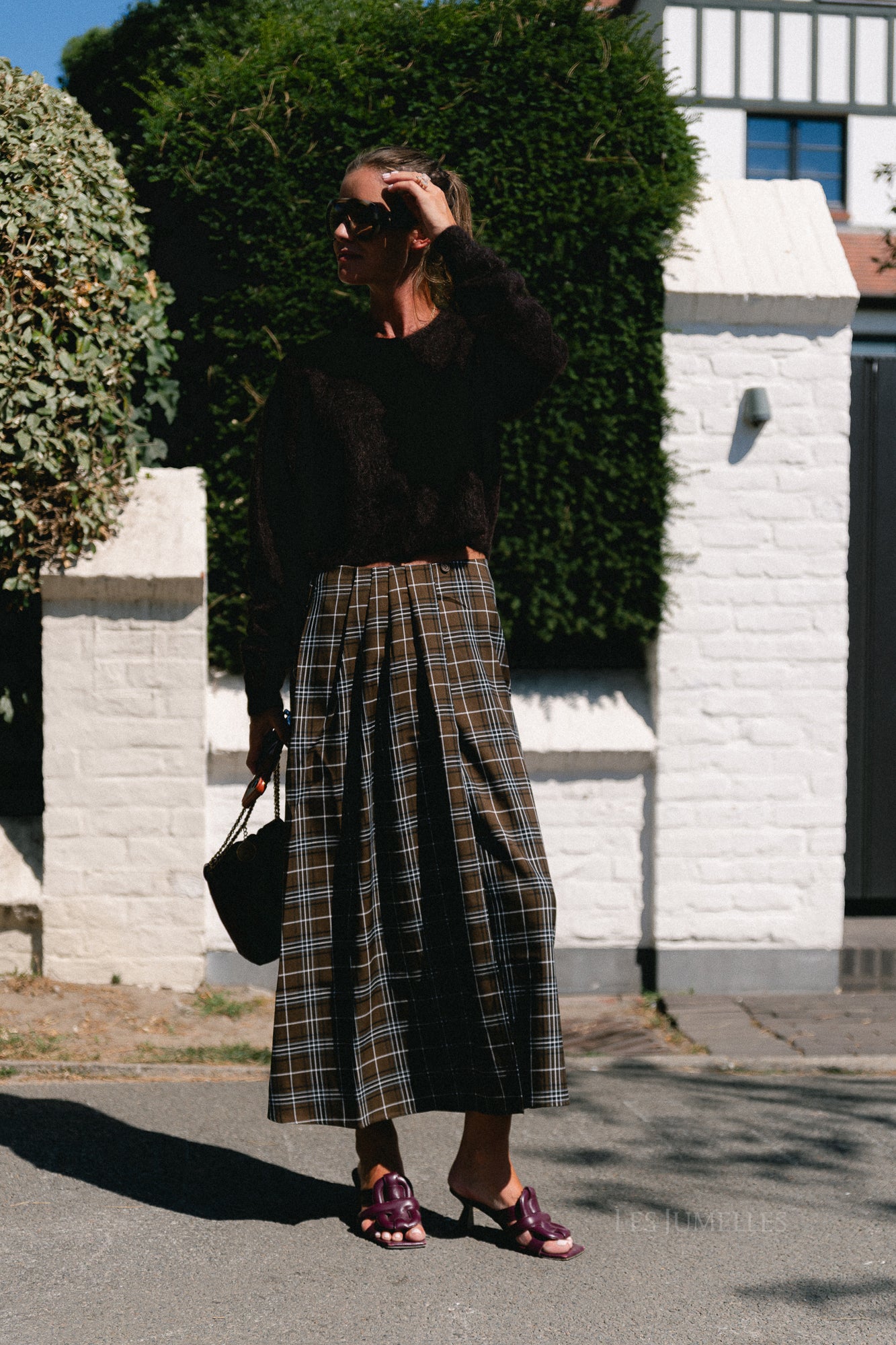 GZAleya HW skirt green olive check