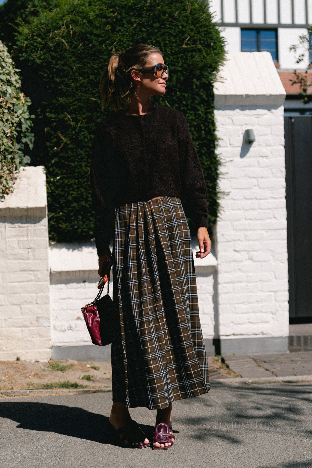 GZAleya HW skirt green olive check