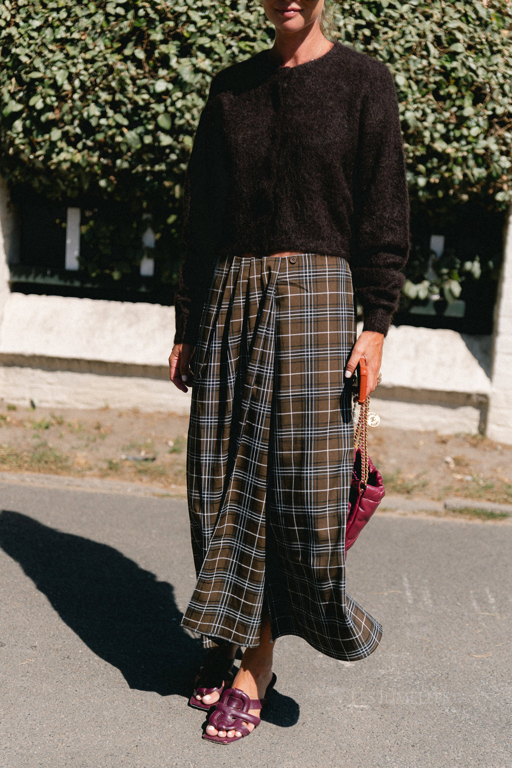 GZAleya HW skirt green olive check
