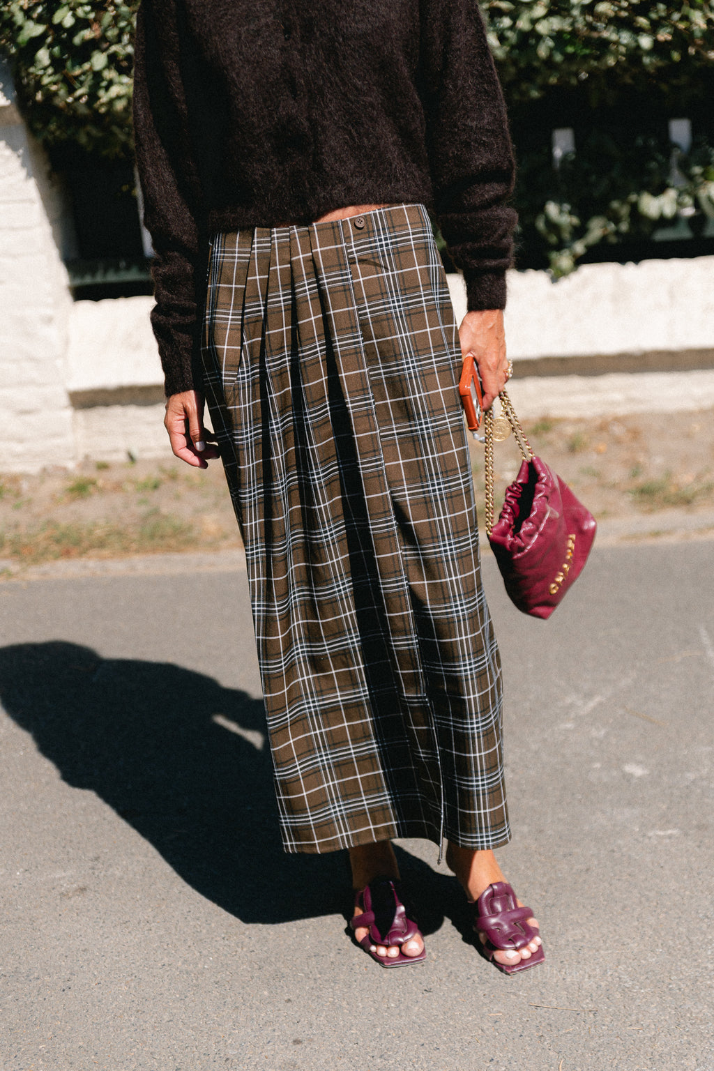 GZAleya HW skirt green olive check