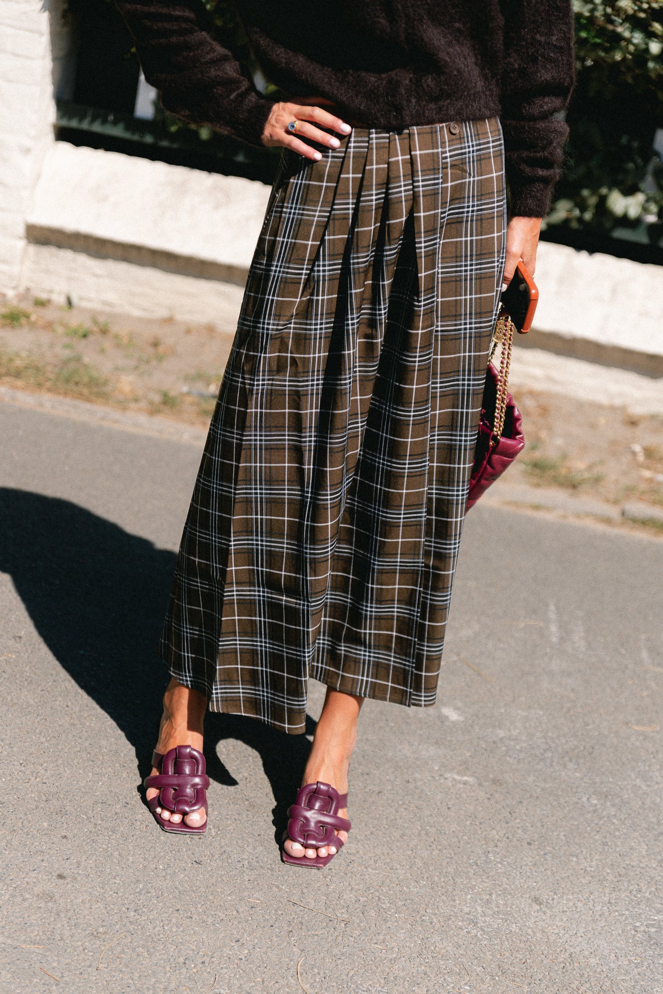 GZAleya HW skirt green olive check