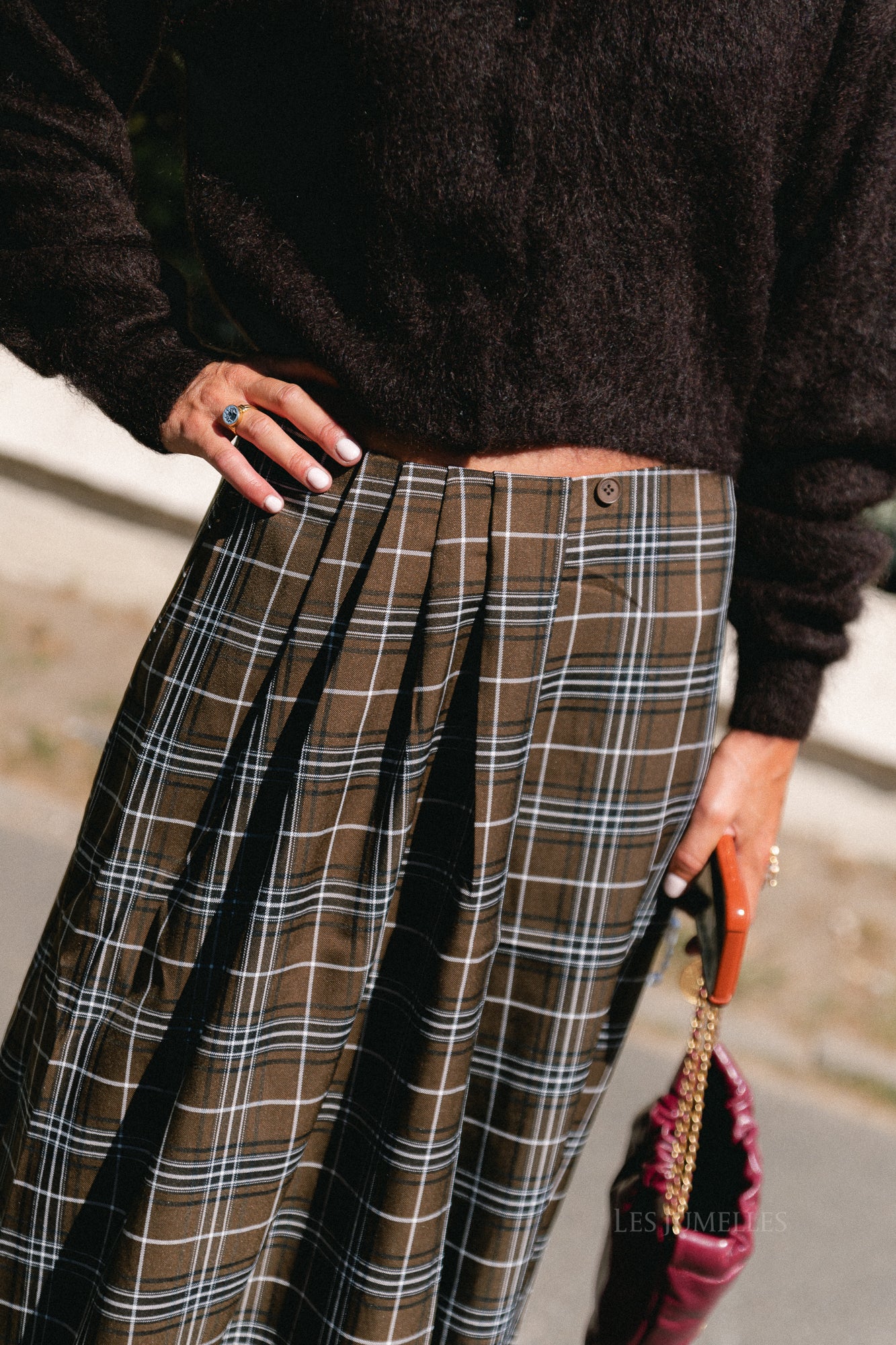 GZAleya HW skirt green olive check