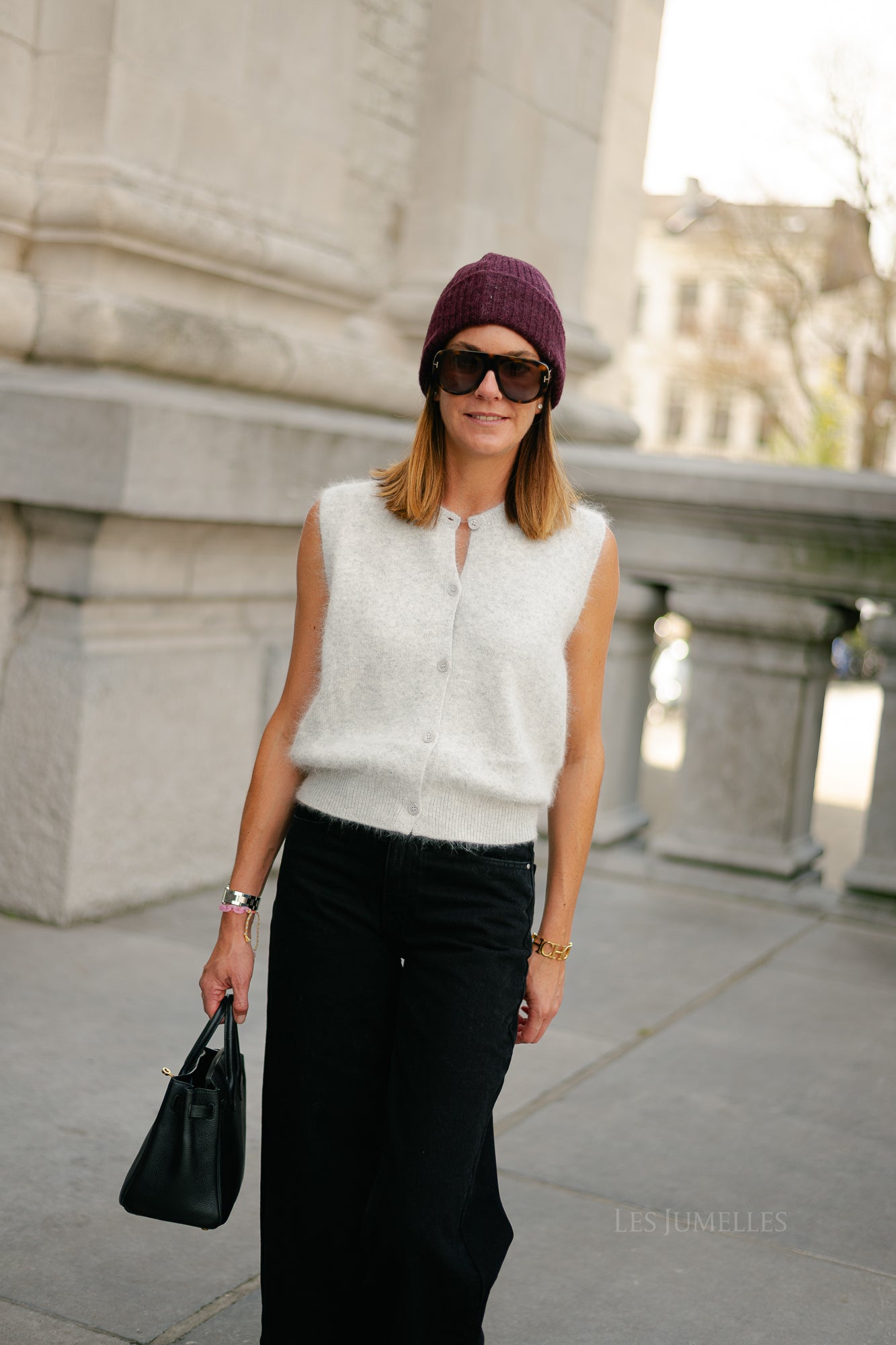 Ava gilet light grey melange