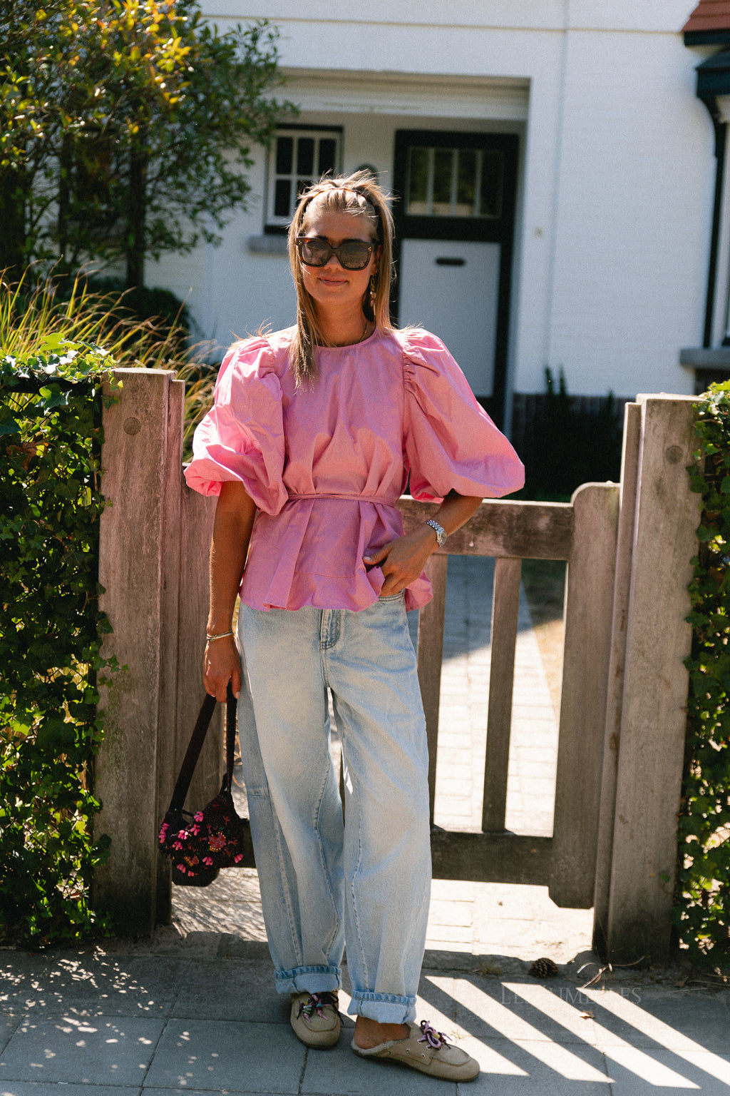 YASArima 3/4 oversize top cashmere rose