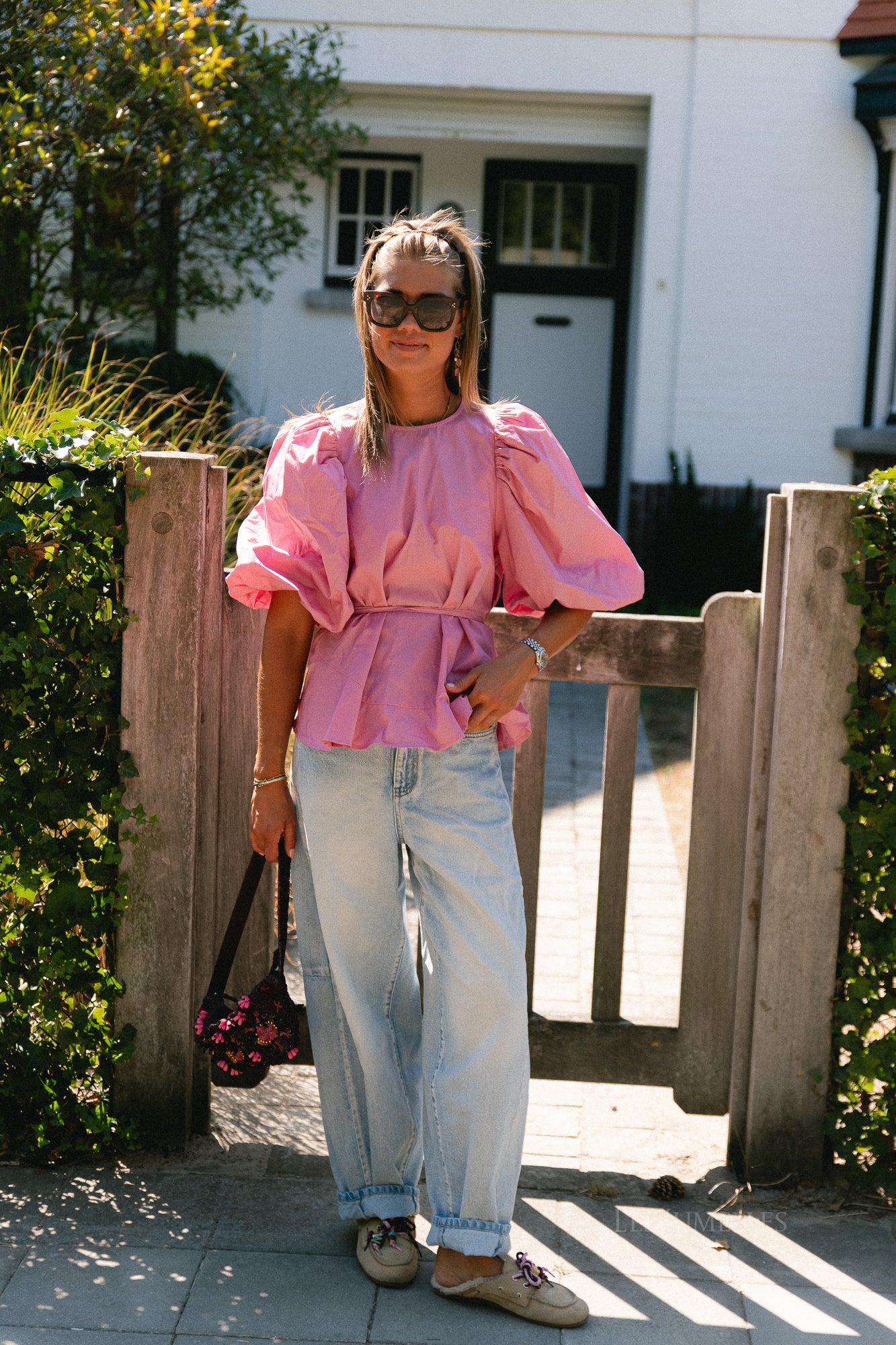 YASArima 3/4 oversize top cashmere rose