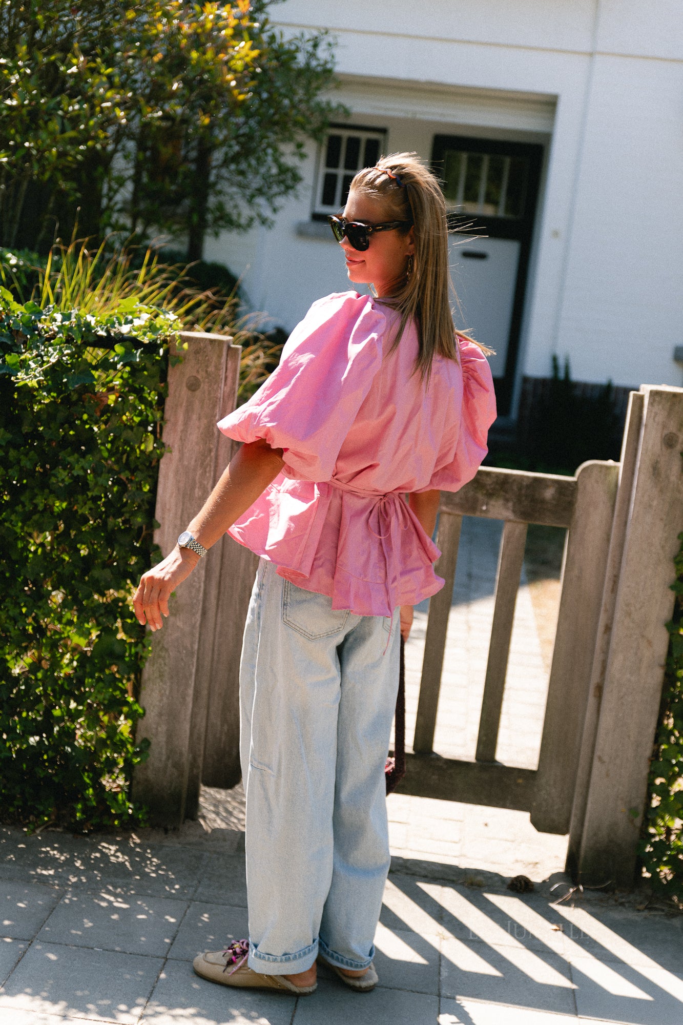 YASArima 3/4 oversize top cashmere rose