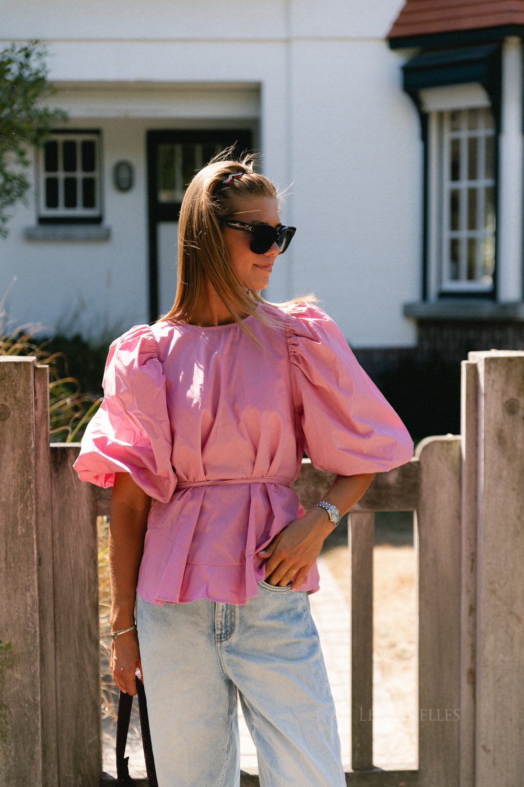 YASArima 3/4 oversize top cashmere rose