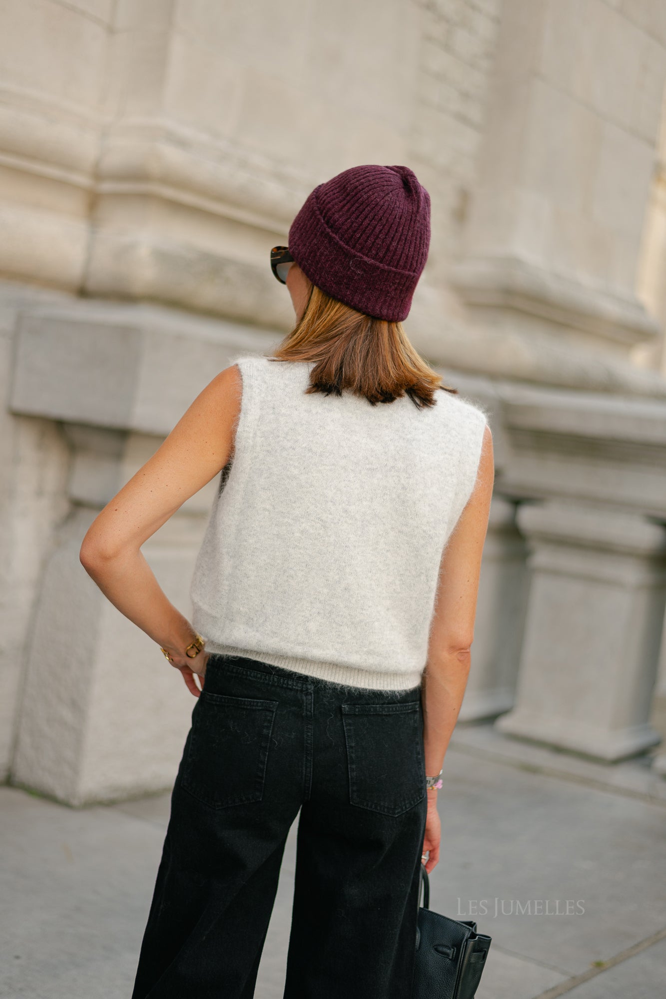 Ava gilet light grey melange