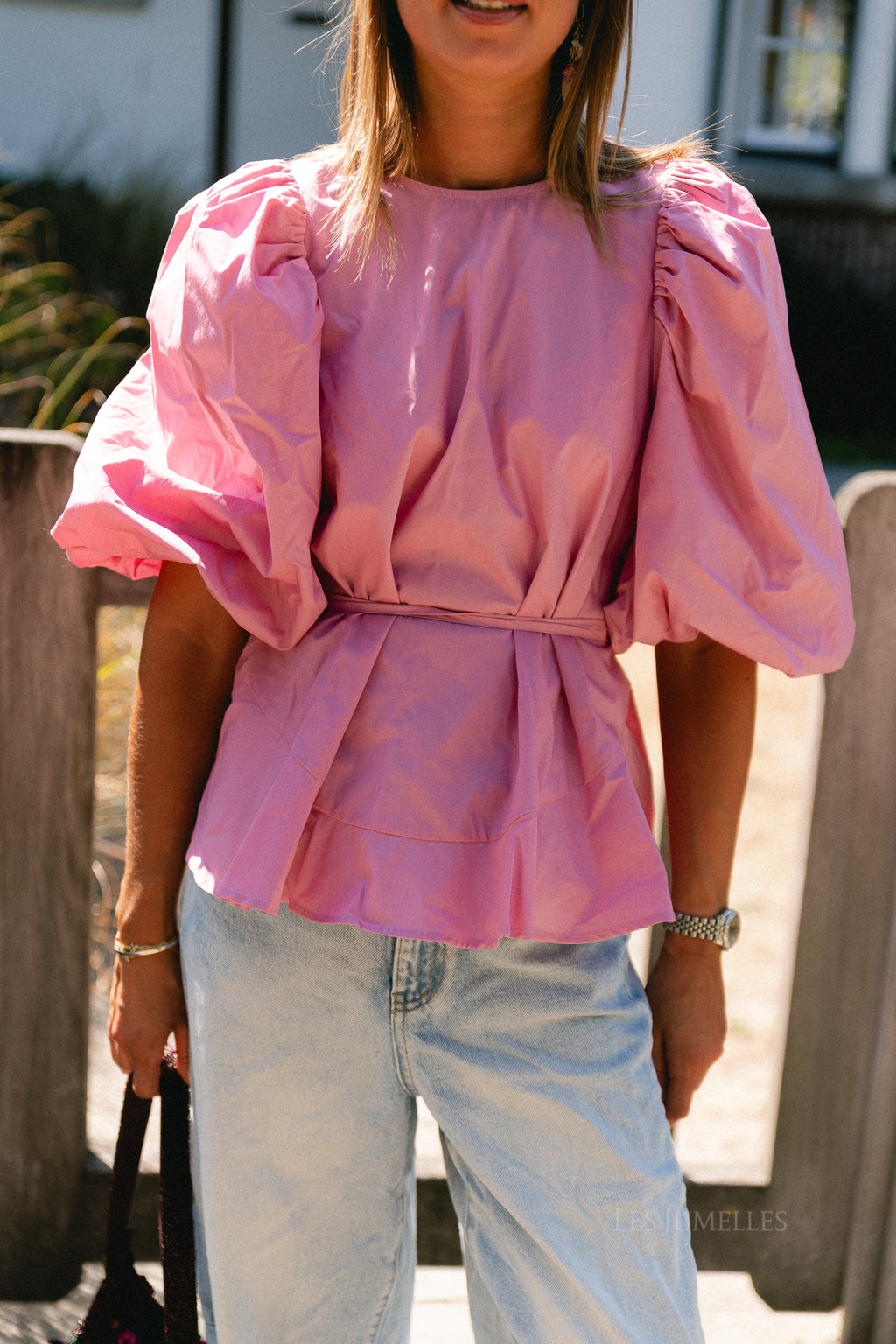 YASArima 3/4 oversize top cashmere rose